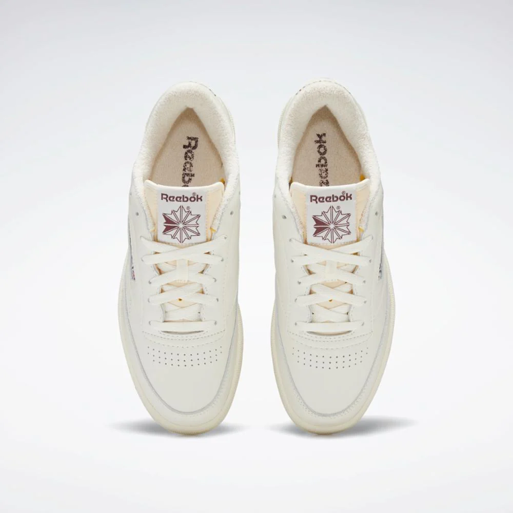 Reebok Footwear Men Club C 85 Vintage Shoes CHALK/ALABASTER/MAROON - Image 5