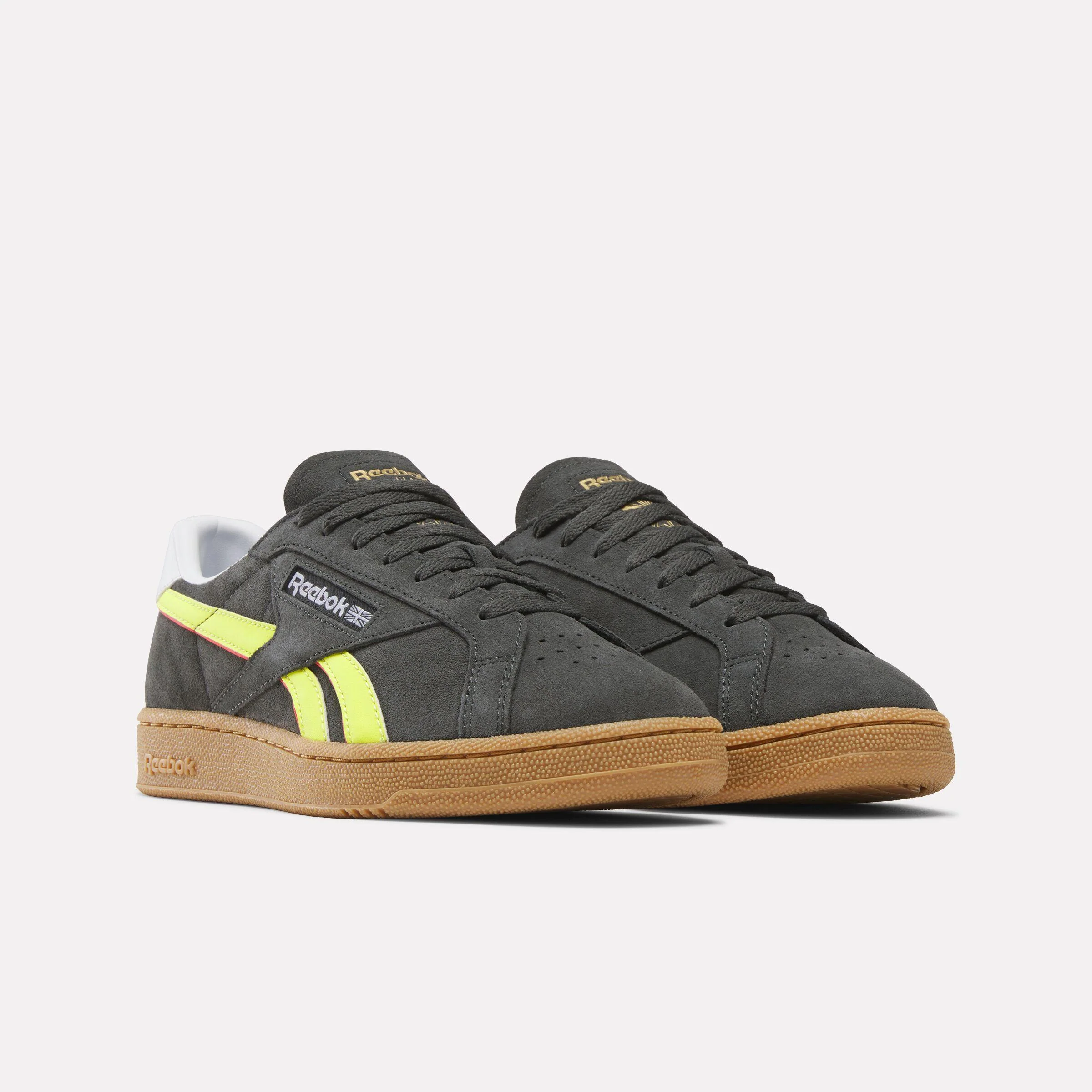 Reebok Footwear Men Club C Grounds UK Shoes BLACK/ELECTRICYELLOW/GUM - Image 2