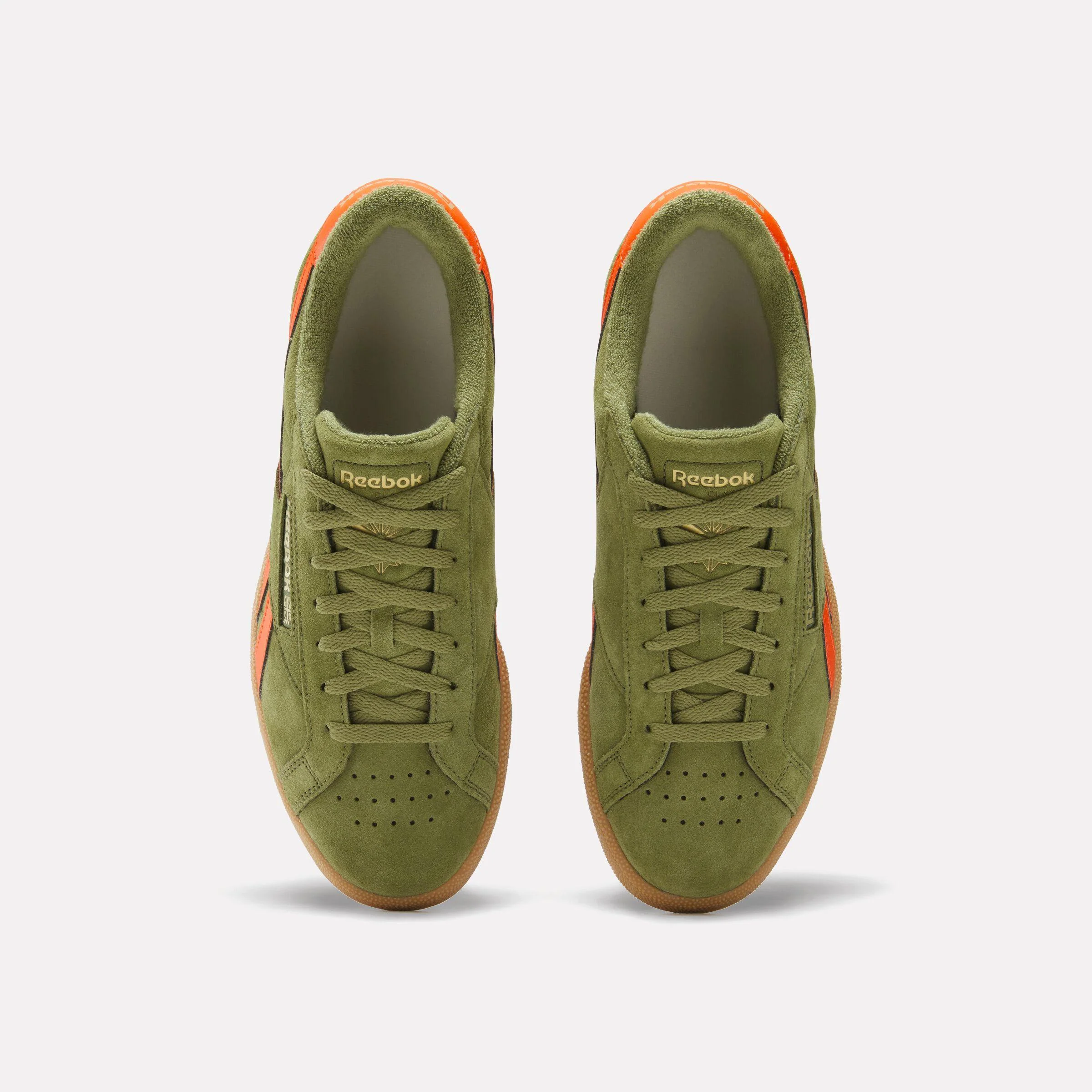 Reebok Footwear Men Club C Grounds UK Shoes DEEPOLIVE/PUMPORANGE/GUM - Image 4