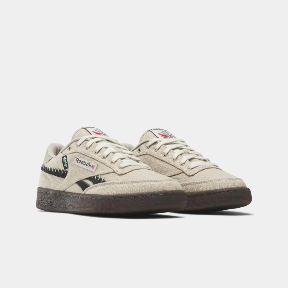 Reebok Footwear Men Club C Revenge Men's Shoes MODERN BEIGE/BOULDER BEIGE F23 - Image 2