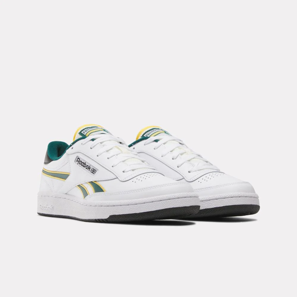 Reebok Footwear Men Club C Revenge Shoes WHITE/FIERCEGOLD/CLGTGREEN - Image 2