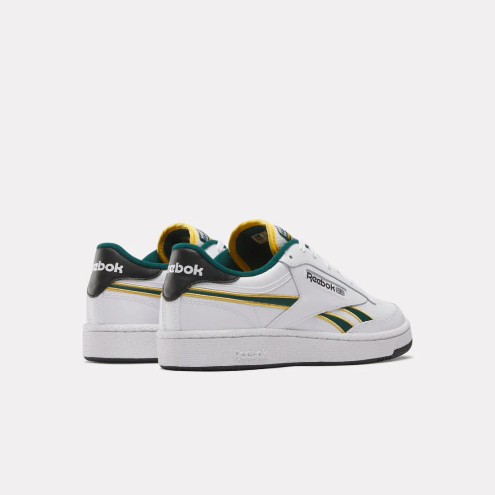 Reebok Footwear Men Club C Revenge Shoes WHITE/FIERCEGOLD/CLGTGREEN - Image 3