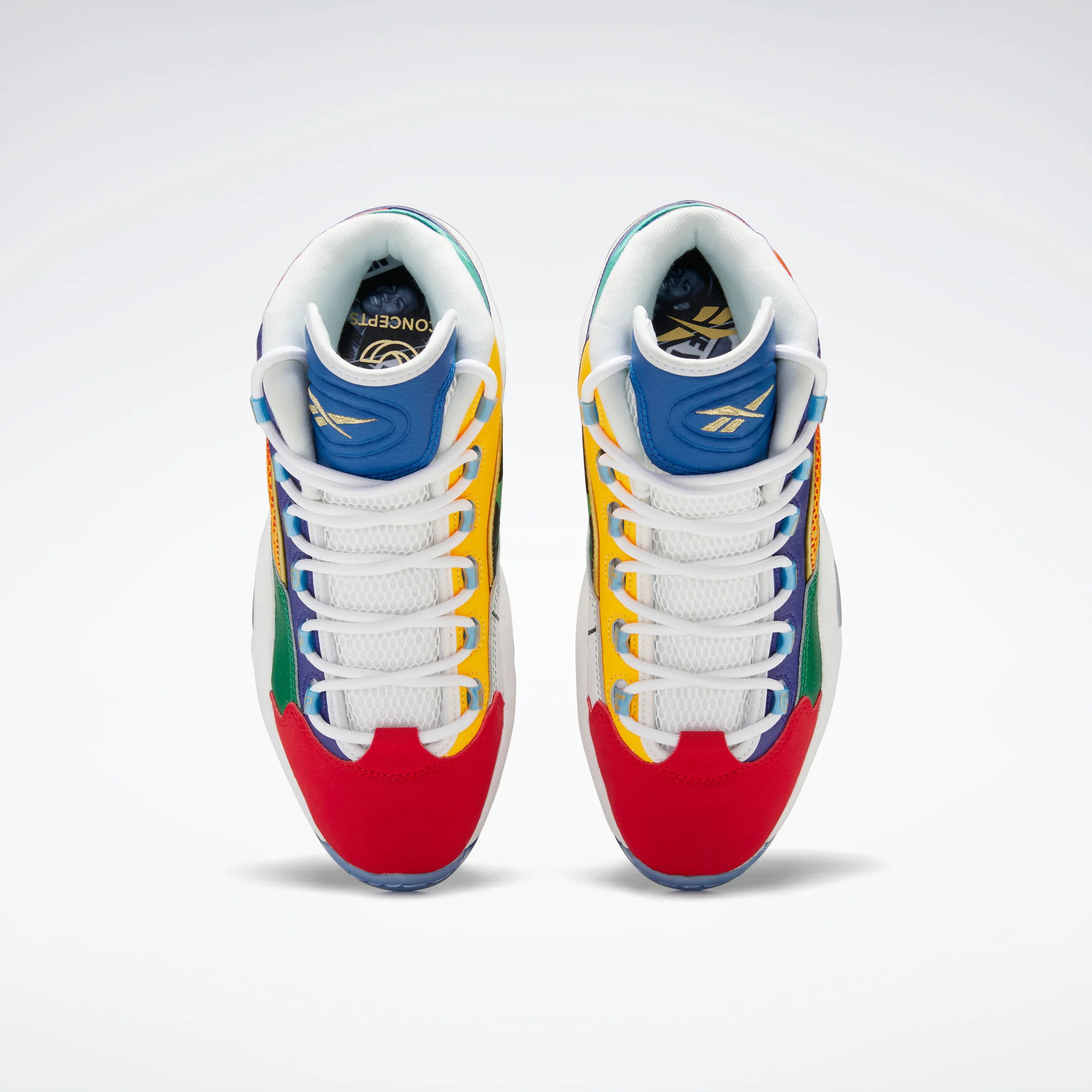 Reebok Footwear Men Concepts X Question Mid Shoes Vecred/Glegrn/Sogold - Image 6