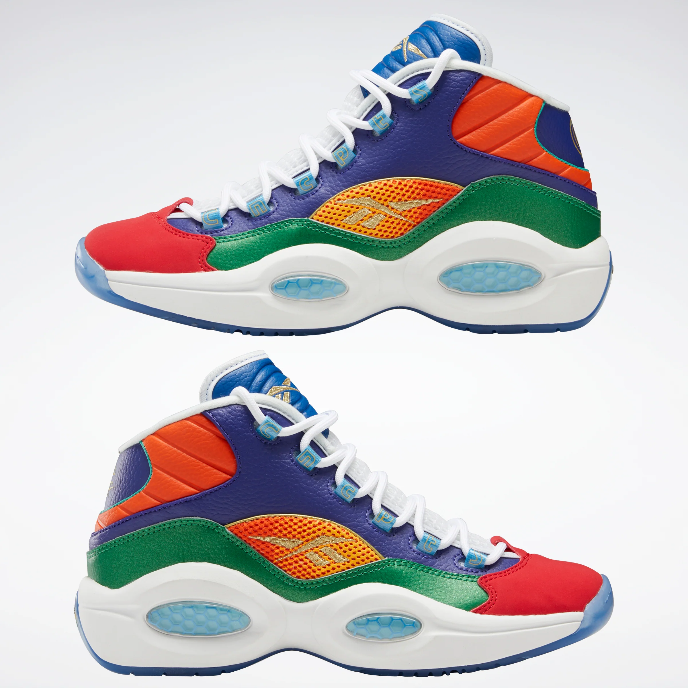 Reebok Footwear Men Concepts X Question Mid Shoes Vecred/Glegrn/Sogold - Image 9