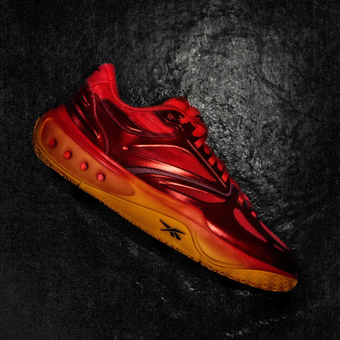 Reebok Footwear Men Engine A Basketball Shoes ENERGY RED/ELECTRIC AMBER/BLAC - Image 2