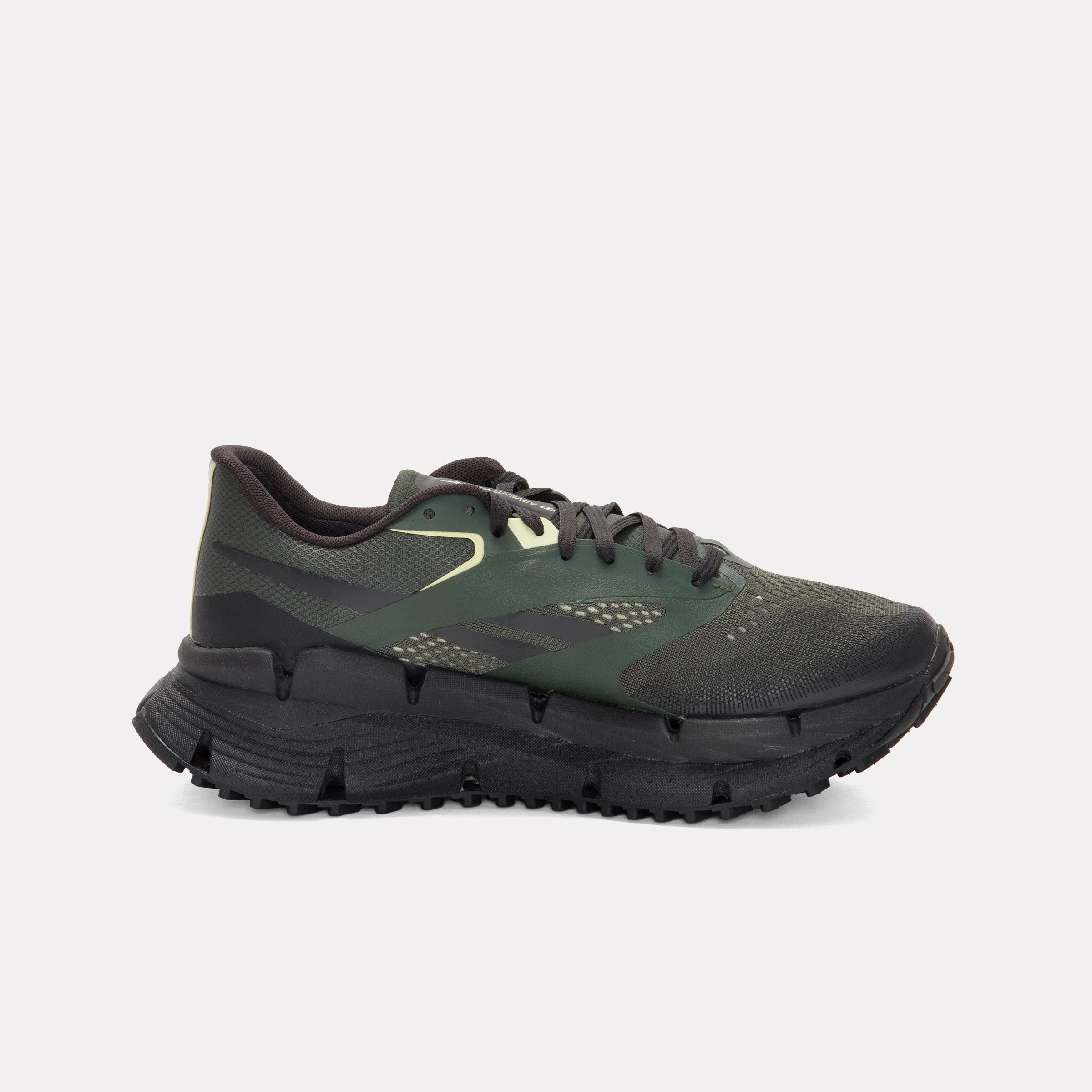 Reebok Footwear Men FloatZig 1 Adventure Shoes GRIT GREEN/WASHED BLACK/YELLOW - Image 2