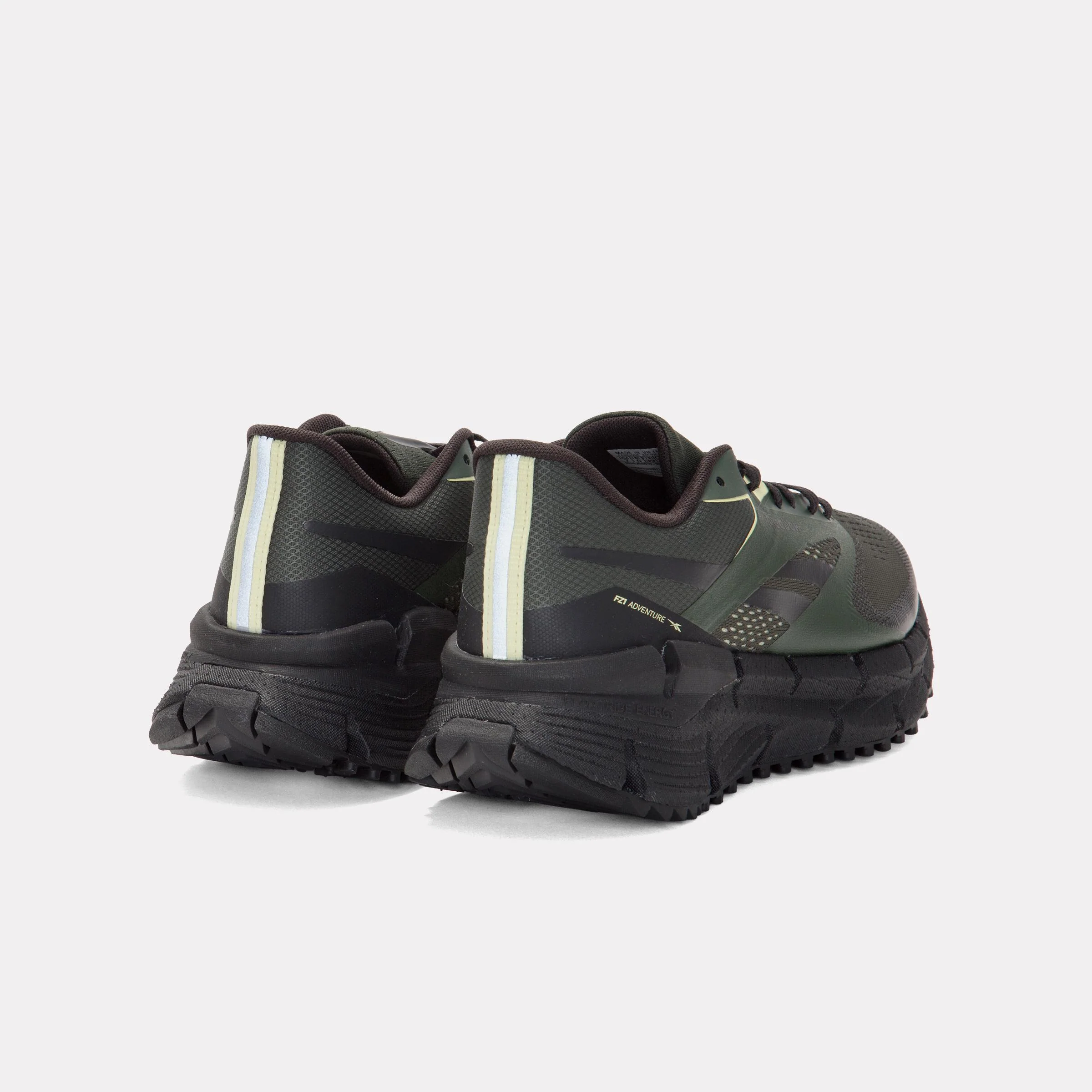 Reebok Footwear Men FloatZig 1 Adventure Shoes GRIT GREEN/WASHED BLACK/YELLOW - Image 4