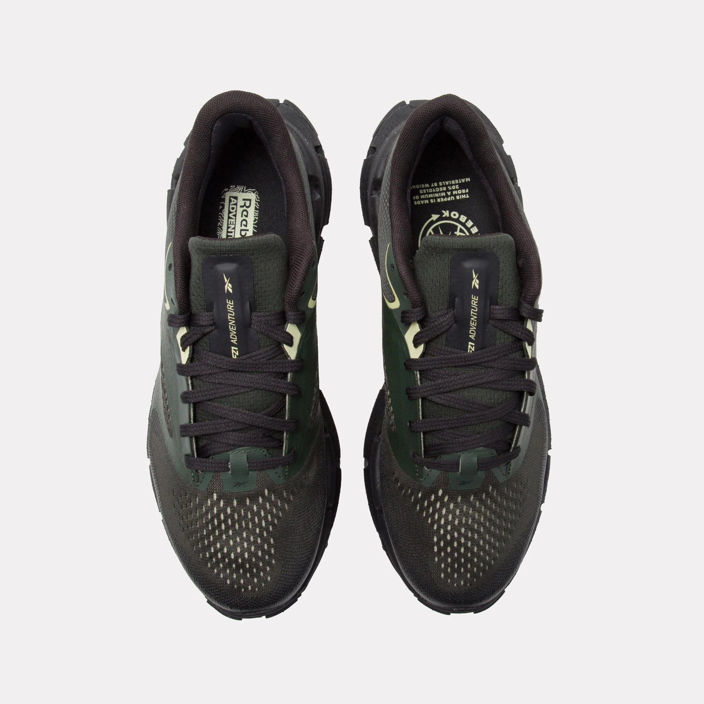 Reebok Footwear Men FloatZig 1 Adventure Shoes GRIT GREEN/WASHED BLACK/YELLOW - Image 6