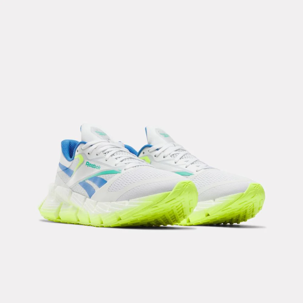Reebok Footwear Men FloatZig 1 Shoes FOOTWEARWHITE/DIGITAL LIME/KIN - Image 2