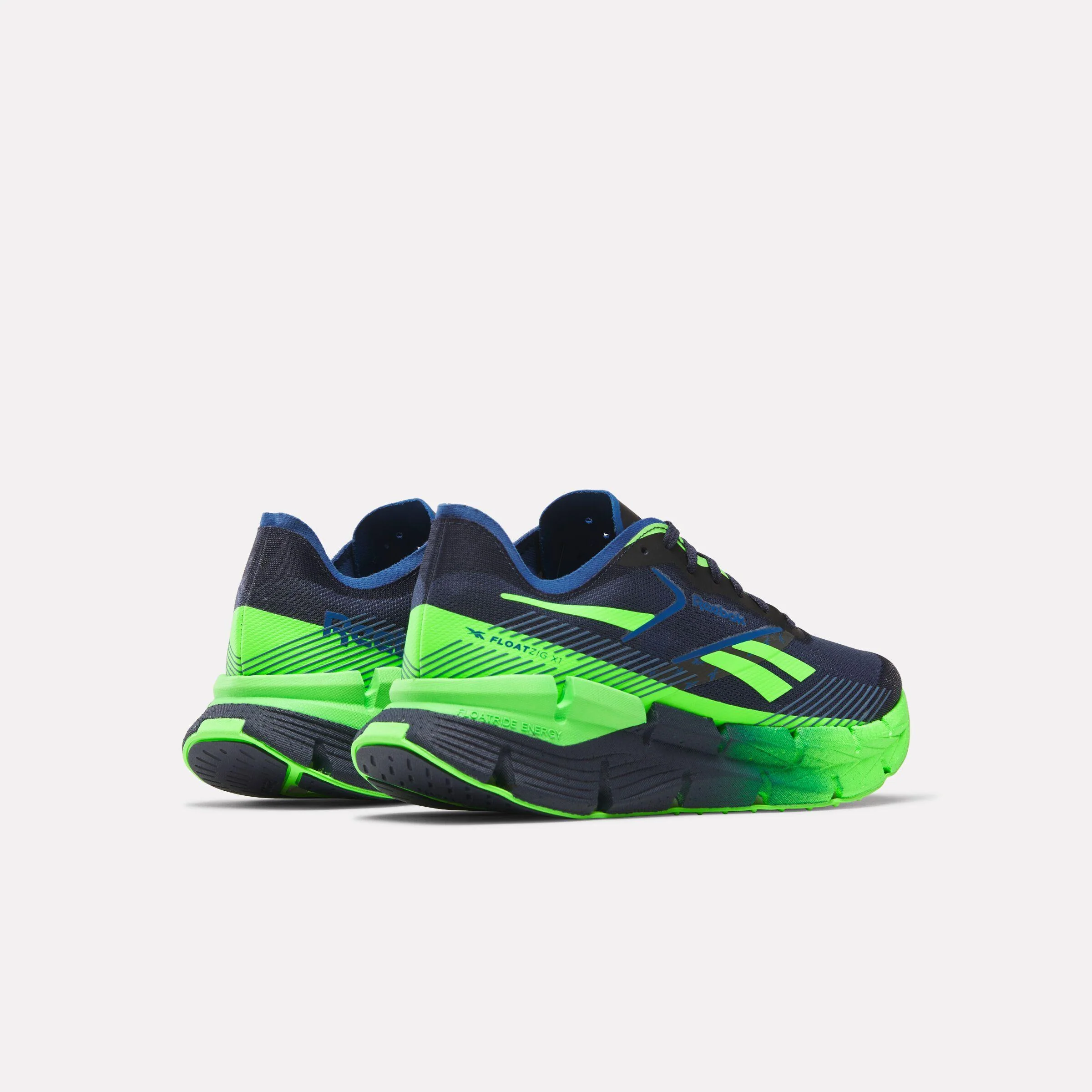 Reebok Footwear Men FloatZig X1 Shoes VECTOR NAVY/SOLAR LIME/TWILIGH - Image 3