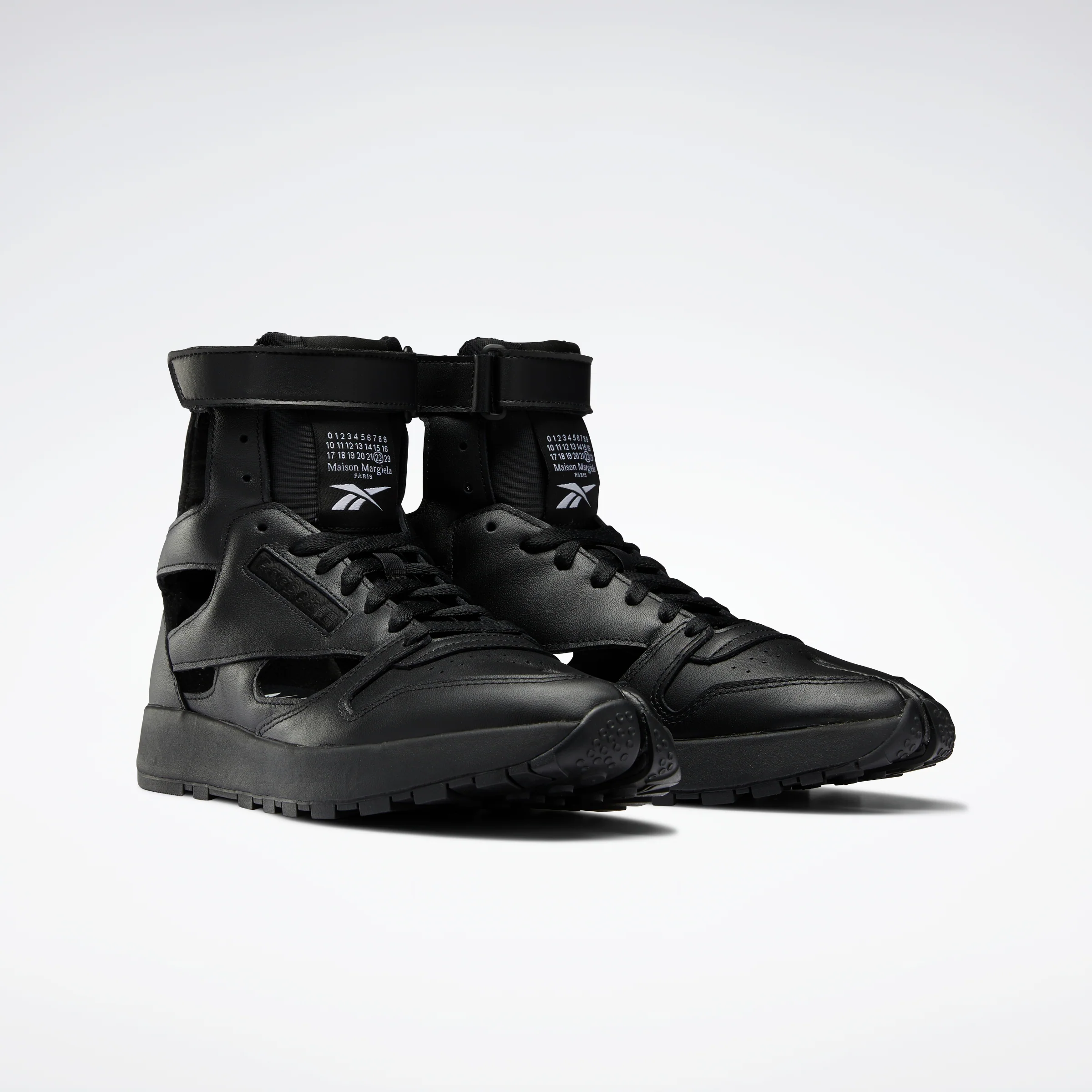 Reebok Footwear Men Maison Margiela Classic Leather Tabi High Shoes Black/White/Black - Image 3