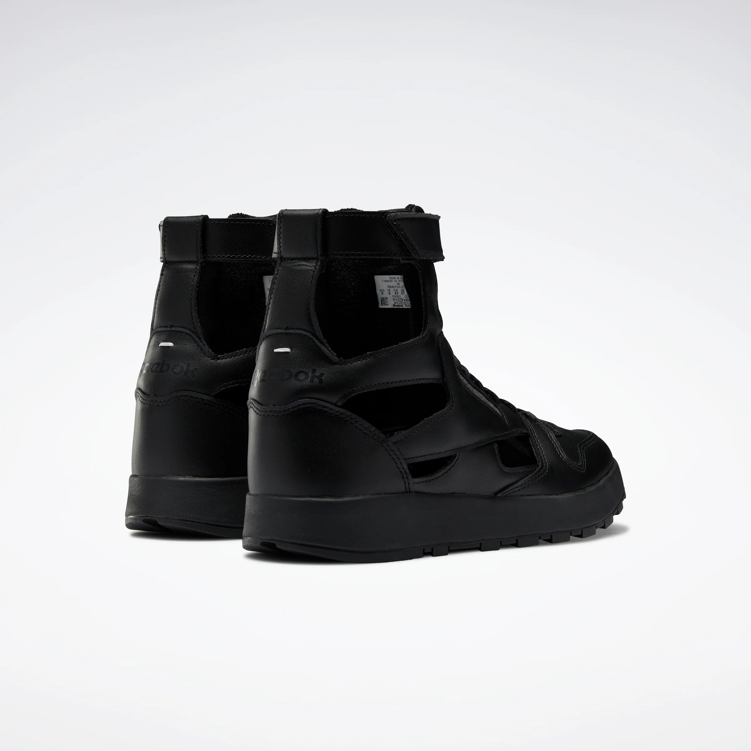 Reebok Footwear Men Maison Margiela Classic Leather Tabi High Shoes Black/White/Black - Image 4