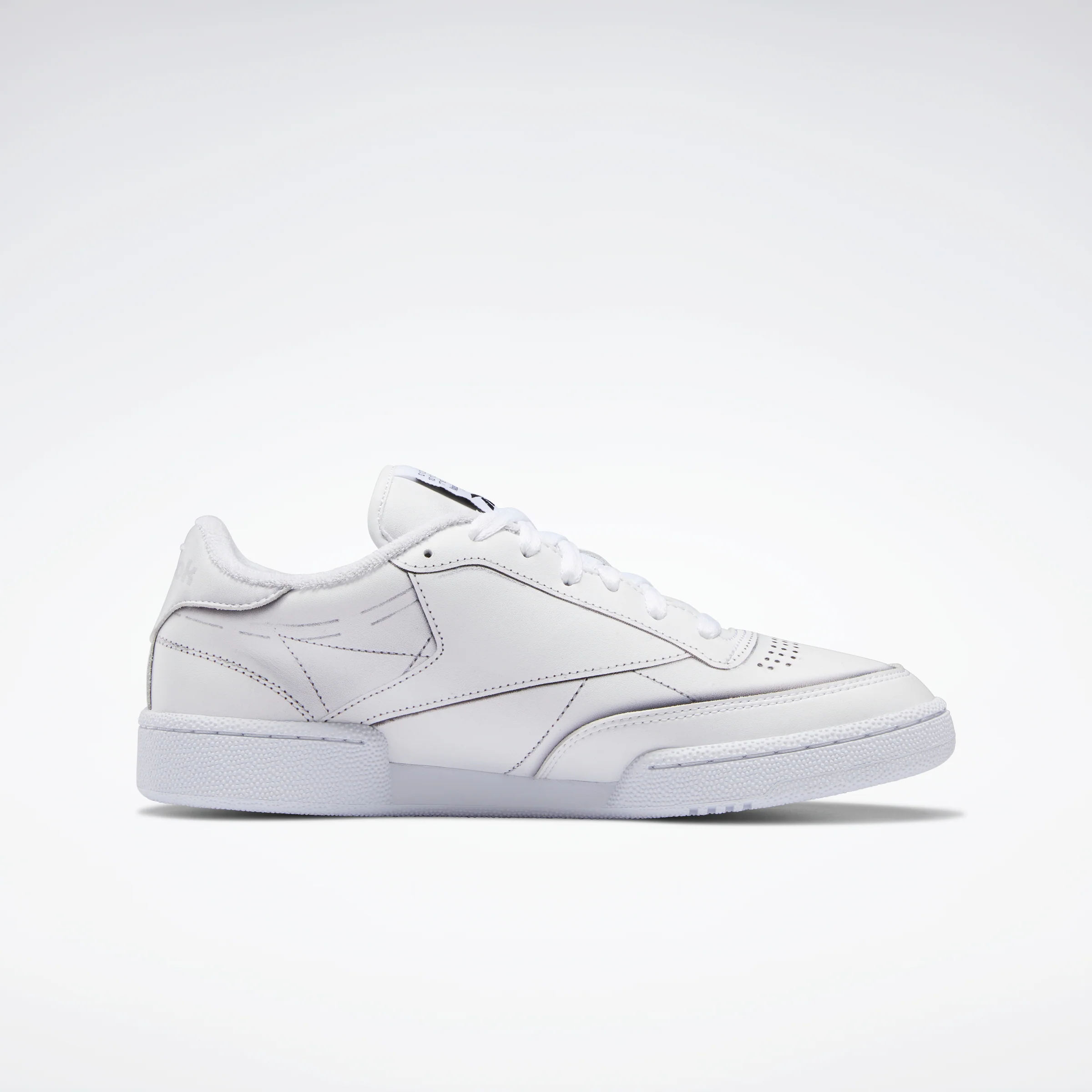 Reebok Footwear Men Maison Margiela Club C Shoes White/Black/White - Image 2