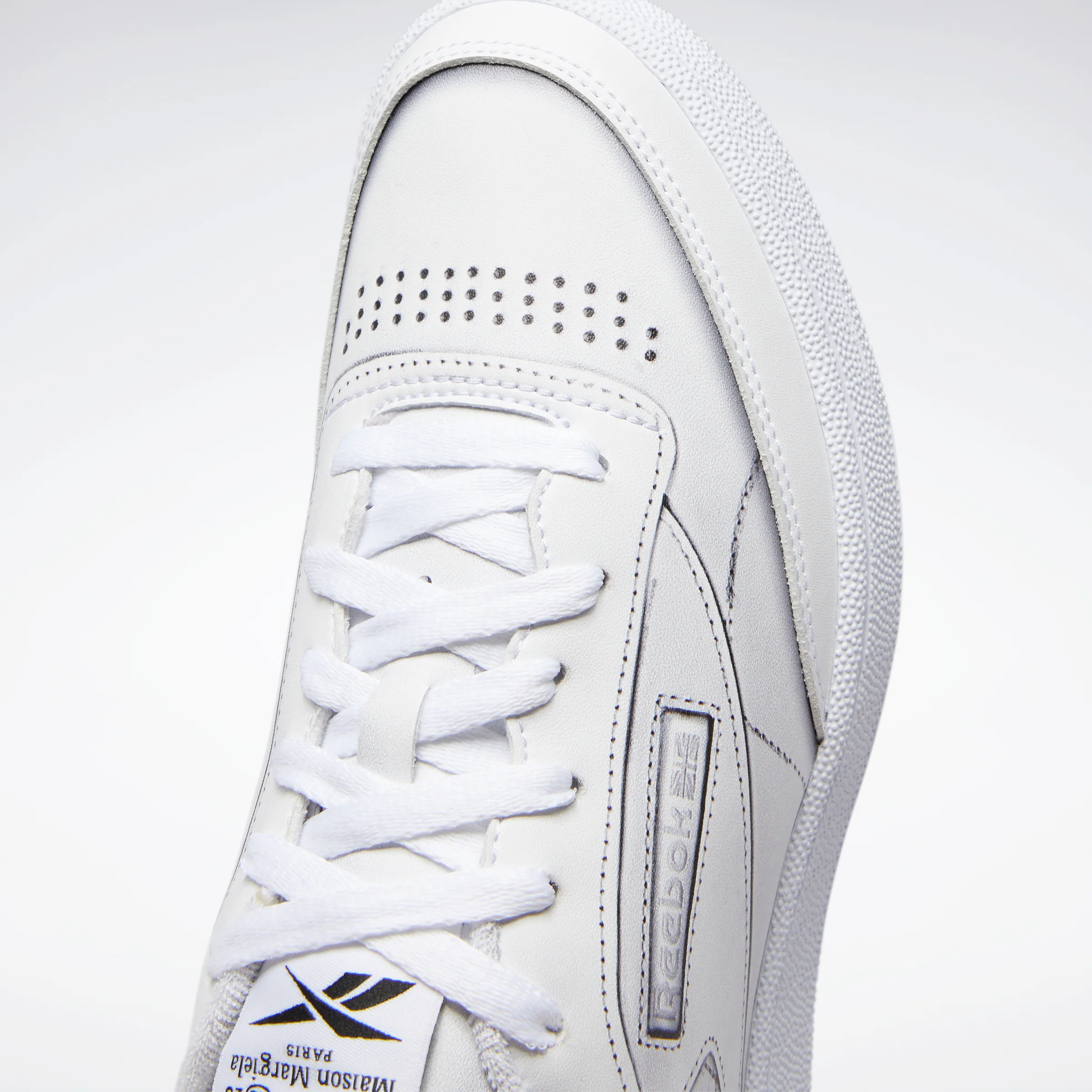 Reebok Footwear Men Maison Margiela Club C Shoes White/Black/White - Image 7