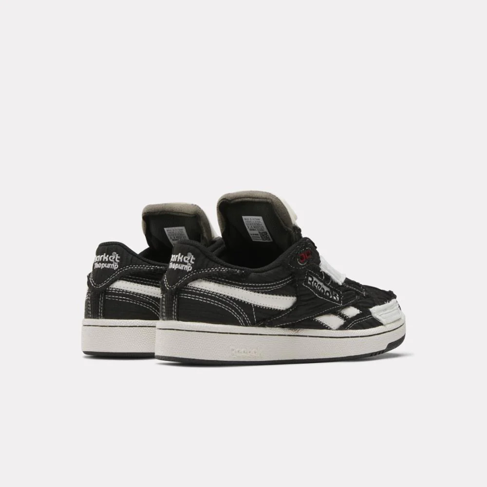 Reebok Footwear Men MARKET Club C 85 Pump Shoes CBLACK/CHALK/FLASRD - Image 3