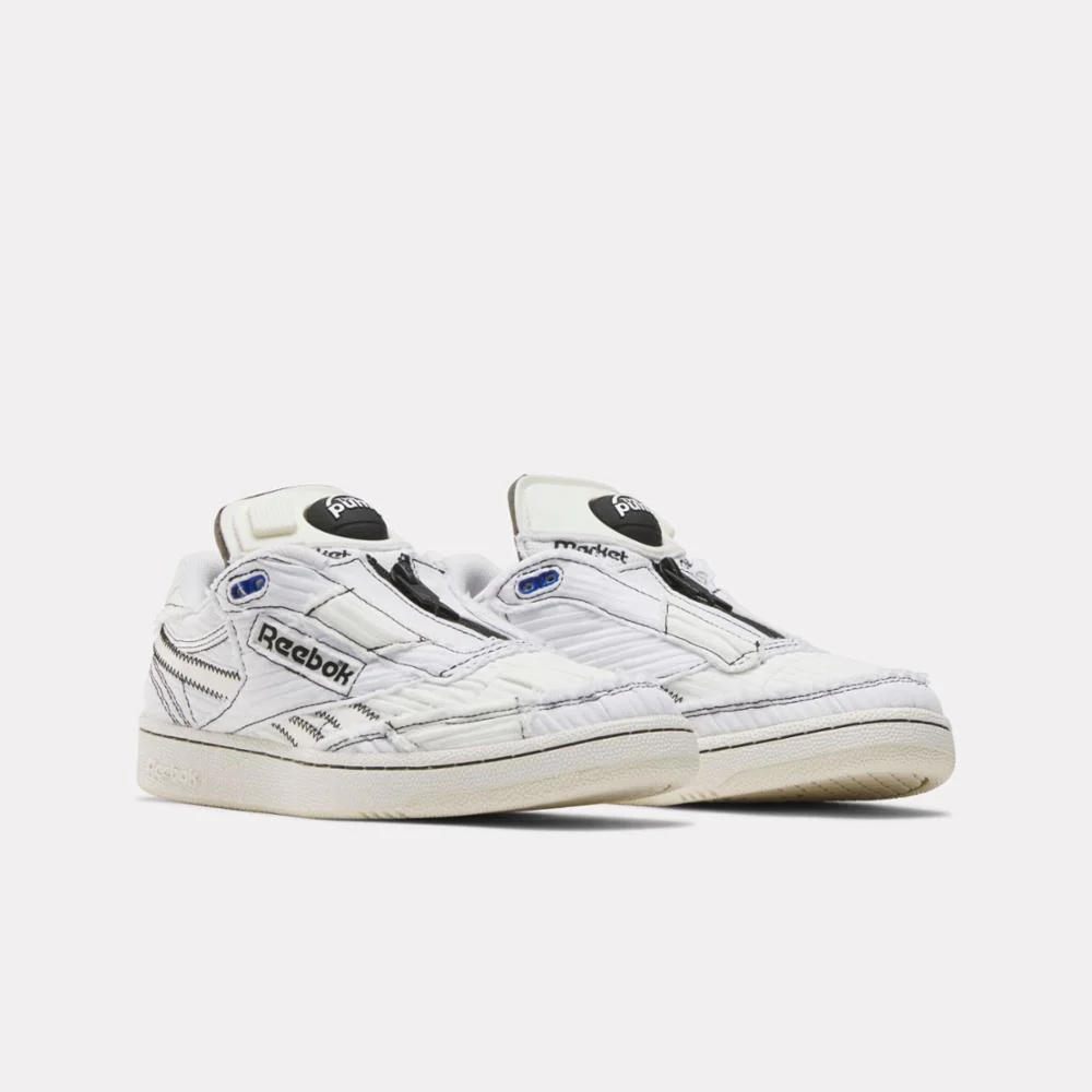 Reebok Footwear Men MARKET Club C 85 Pump Shoes FTWWHT/CHALK/CBLACK - Image 2