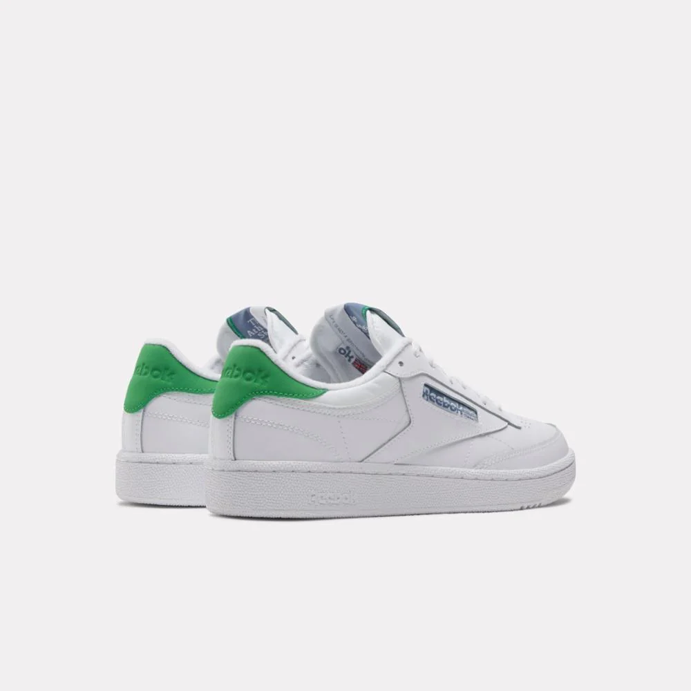 Reebok Footwear Men Club C 85 Shoes WHITE/SPORT GREEN/BLUE SLATE - Image 2