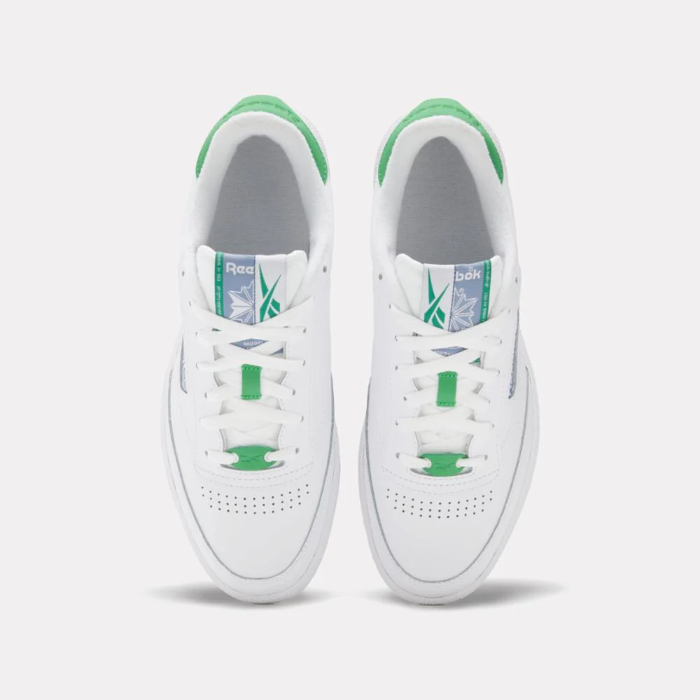 Reebok Footwear Men Club C 85 Shoes WHITE/SPORT GREEN/BLUE SLATE - Image 4