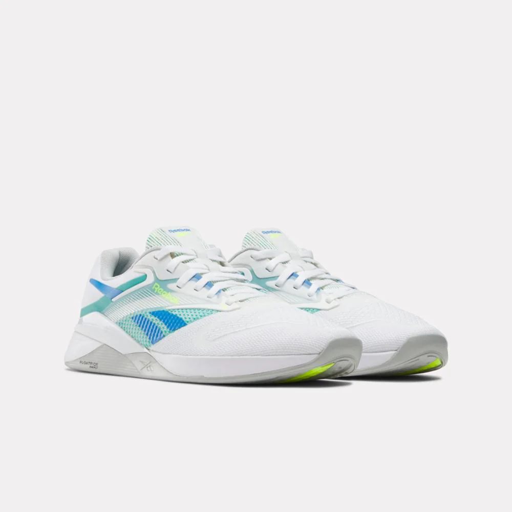 Reebok Footwear Men NANO X4 Training Shoes FOOTWEAR WHITEUNLEASHED GREEN - Image 2