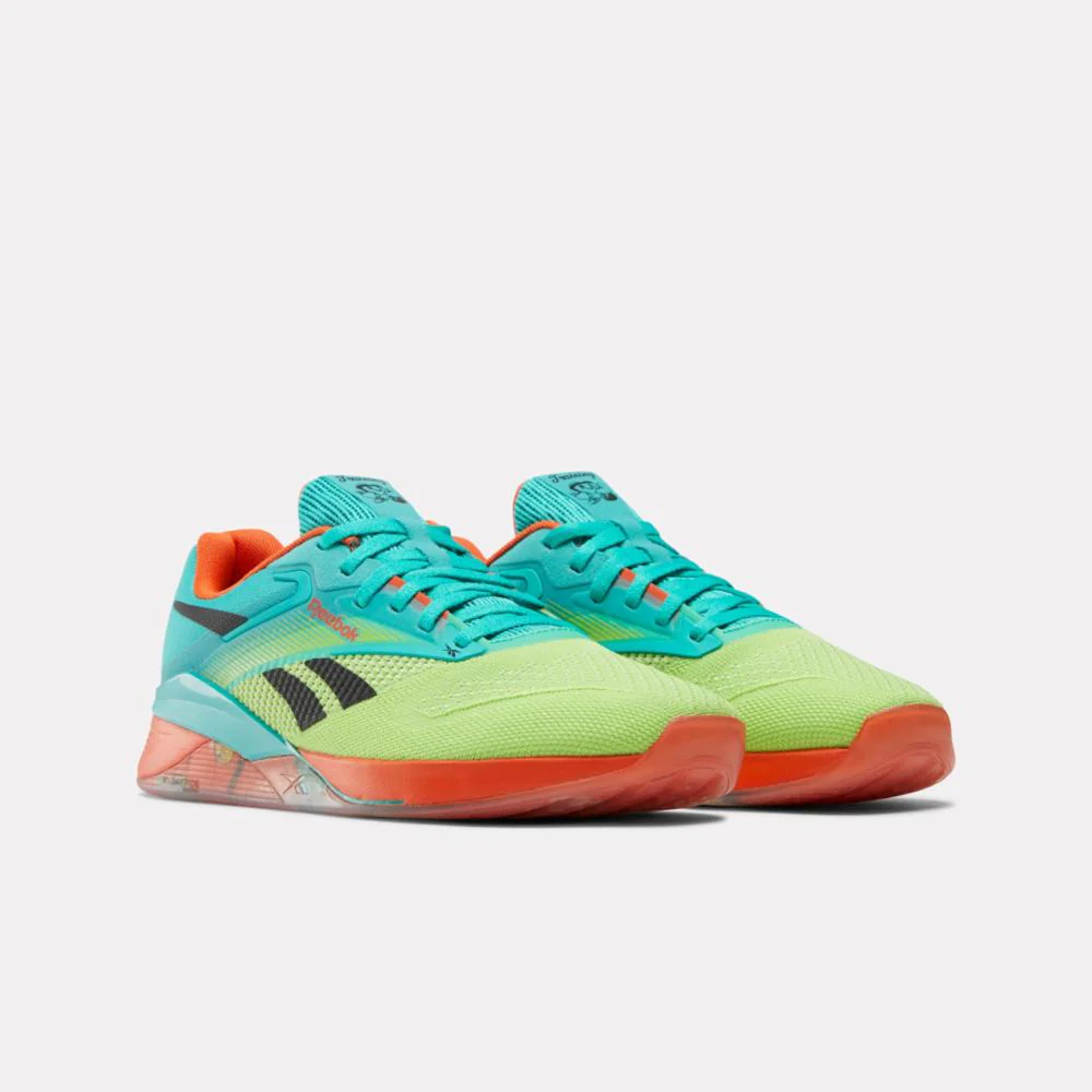 Reebok Footwear Men NANO X4 Training Shoes GREEN/ACID YELLOW/BL - Image 2