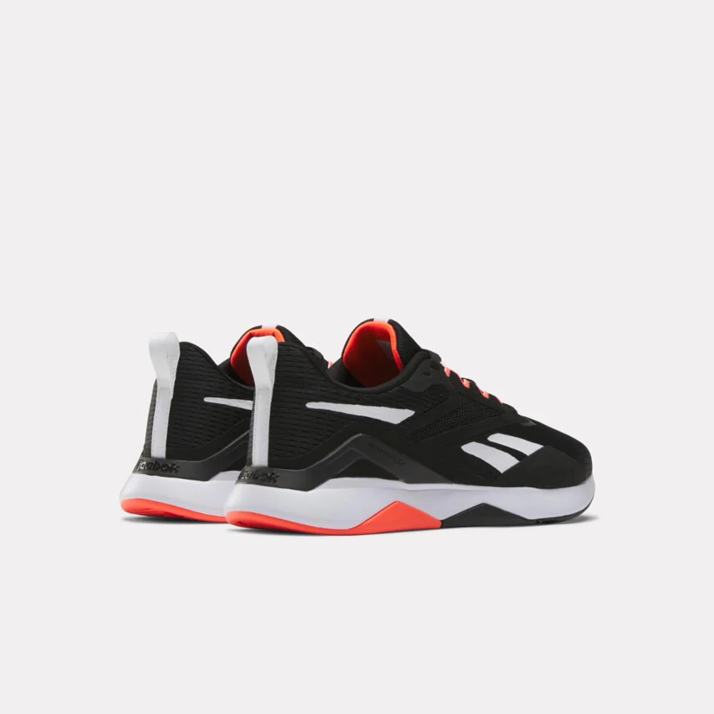 Reebok Footwear Men Nanoflex TR 2.0 Men's Training Shoes CBLACK/FTWWHT/ORGFLA - Image 3