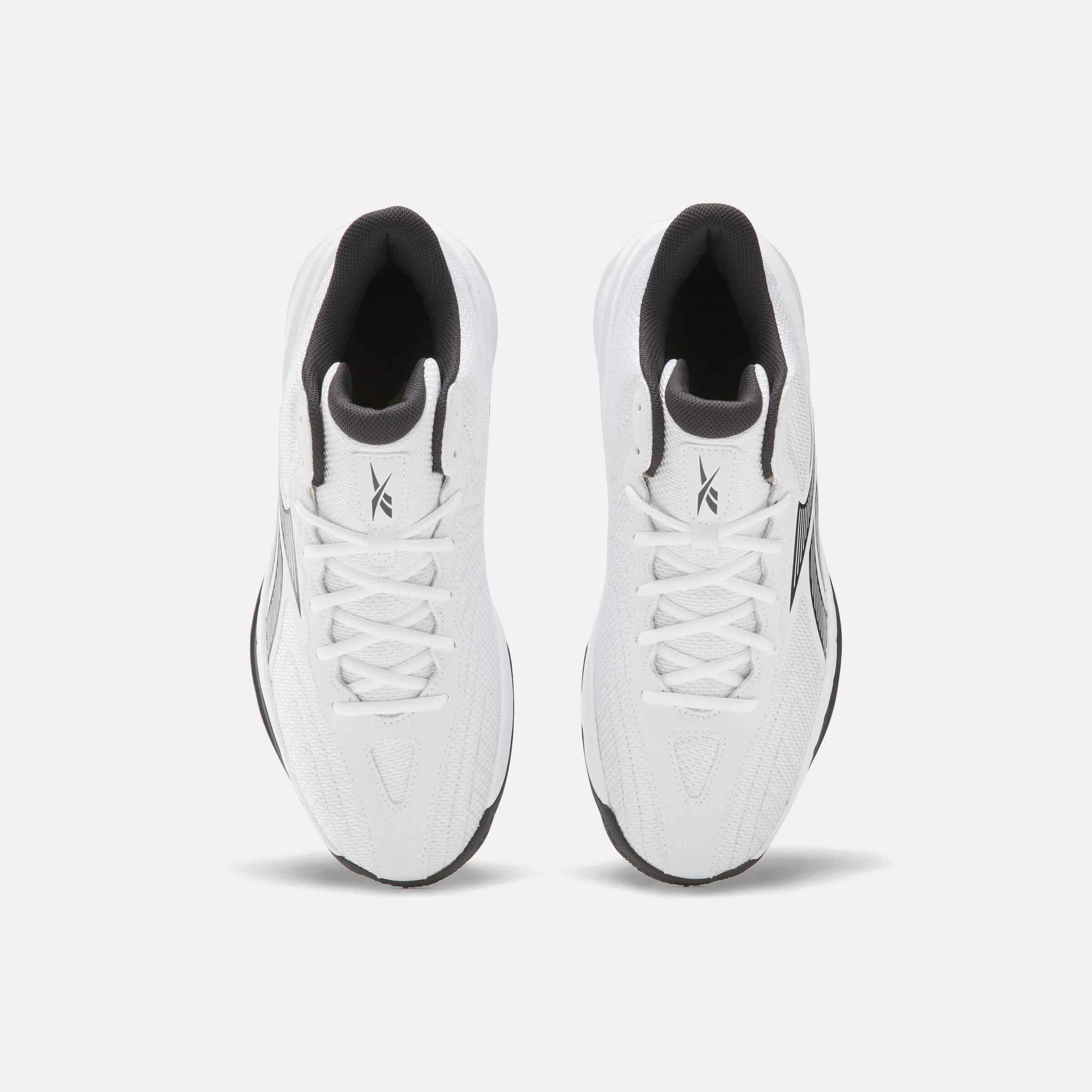 Reebok Footwear Men Press Retro Basketball Shoes WHITE/CORE BLACK/BARELY GREY - Image 5