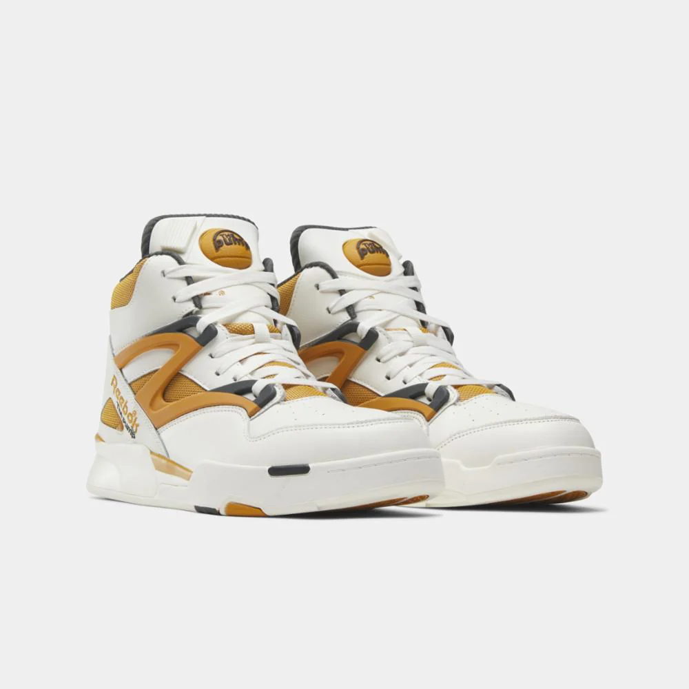 Reebok Footwear Men Pump Omni Zone II Men's Shoes CHALK/RADIANT OCHRE/PURE GRY 8 - Image 2