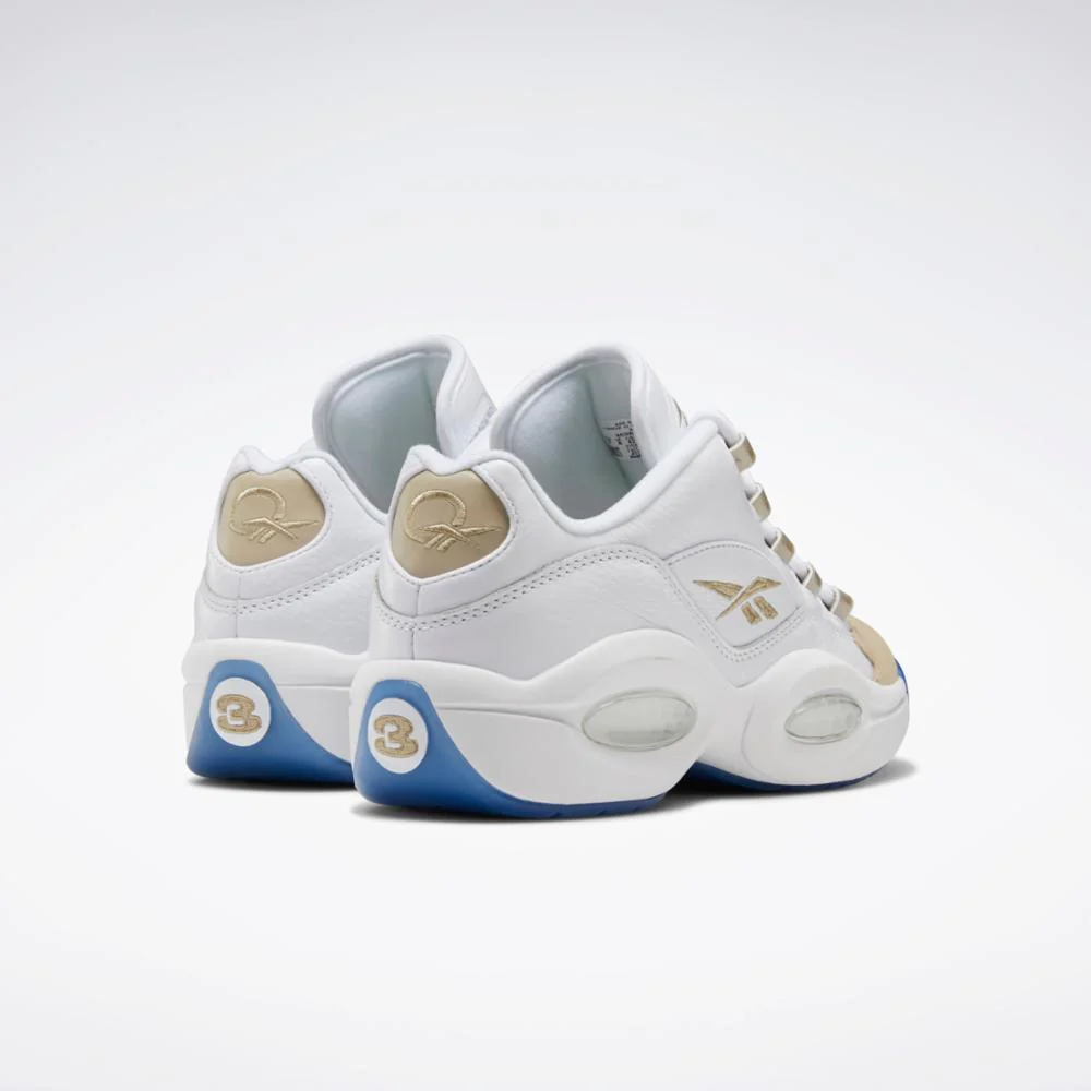 Reebok Footwear Men Question Low WHITE/WHITE/LGHSAN - Image 3