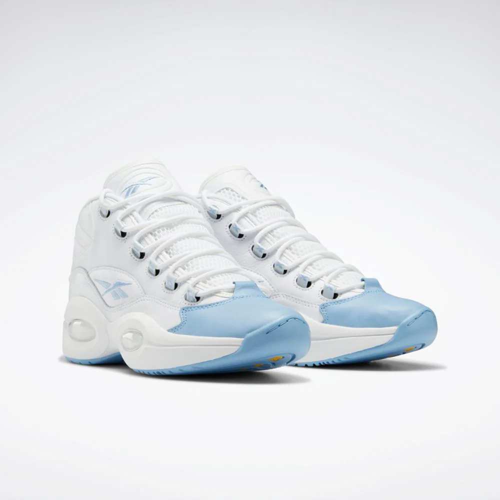 Reebok Footwear Men QUESTION MID FTWWHT/FLUBLU/TOXYEL - Image 3