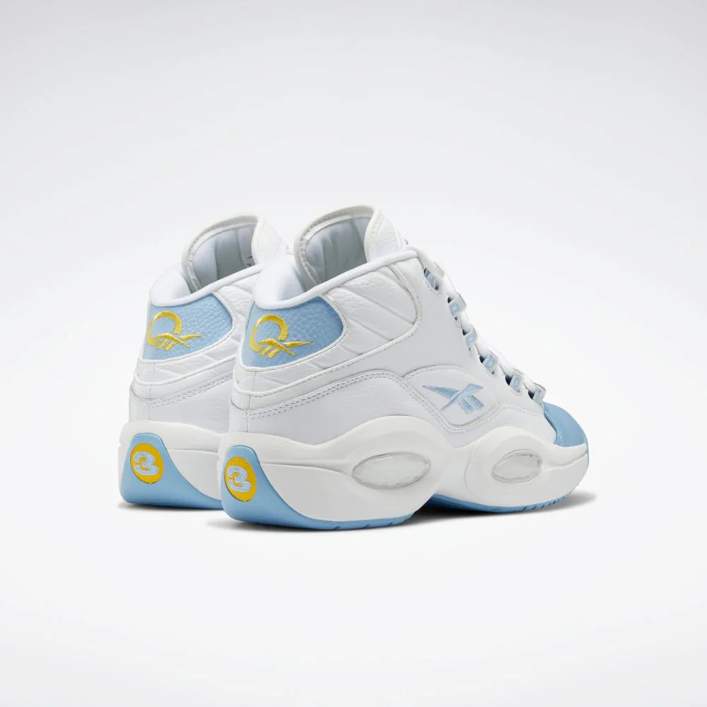 Reebok Footwear Men QUESTION MID FTWWHT/FLUBLU/TOXYEL - Image 4