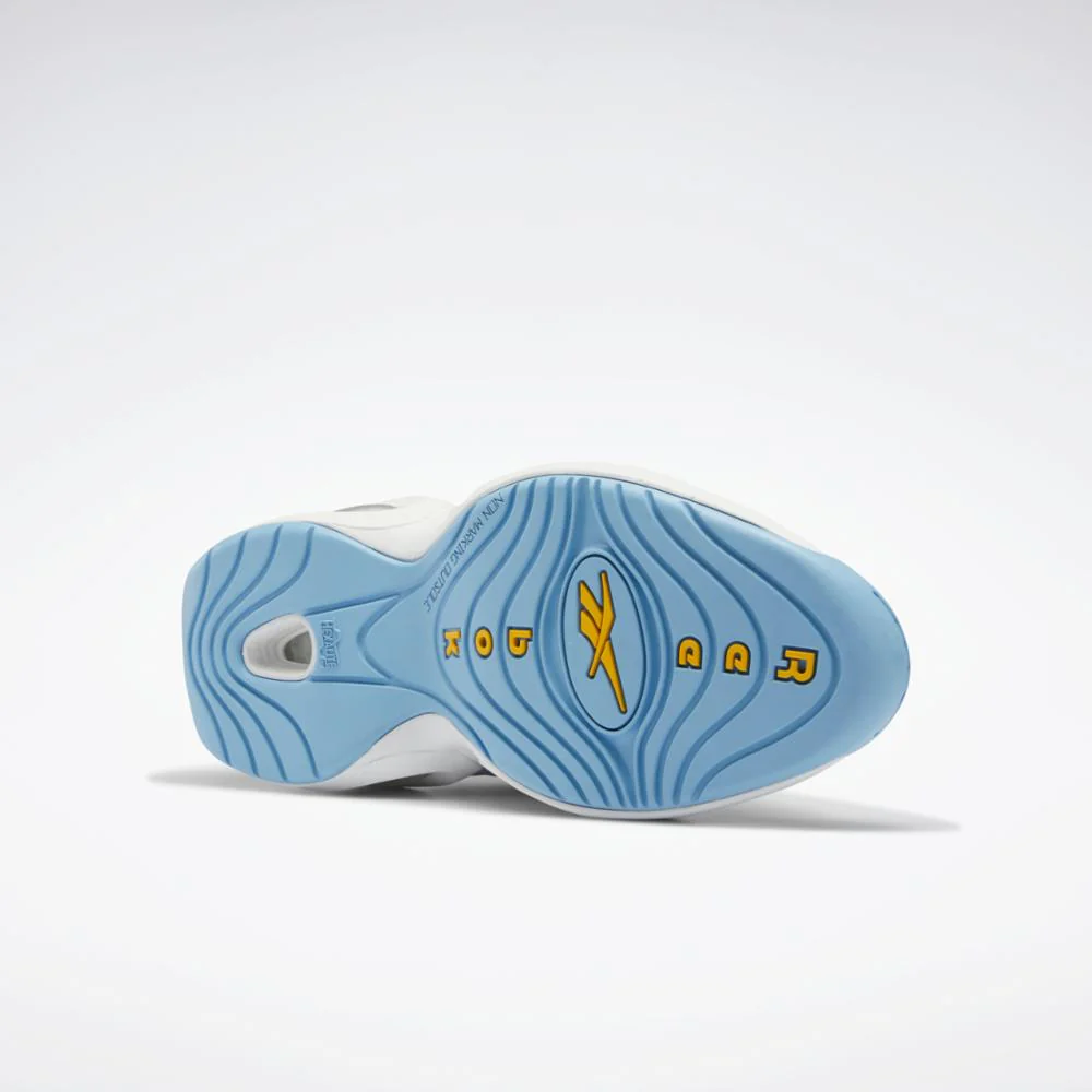 Reebok Footwear Men QUESTION MID FTWWHT/FLUBLU/TOXYEL - Image 5
