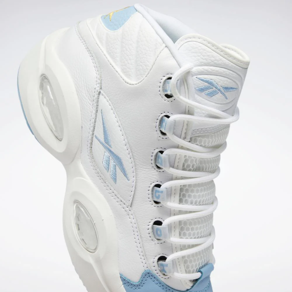 Reebok Footwear Men QUESTION MID FTWWHT/FLUBLU/TOXYEL - Image 8