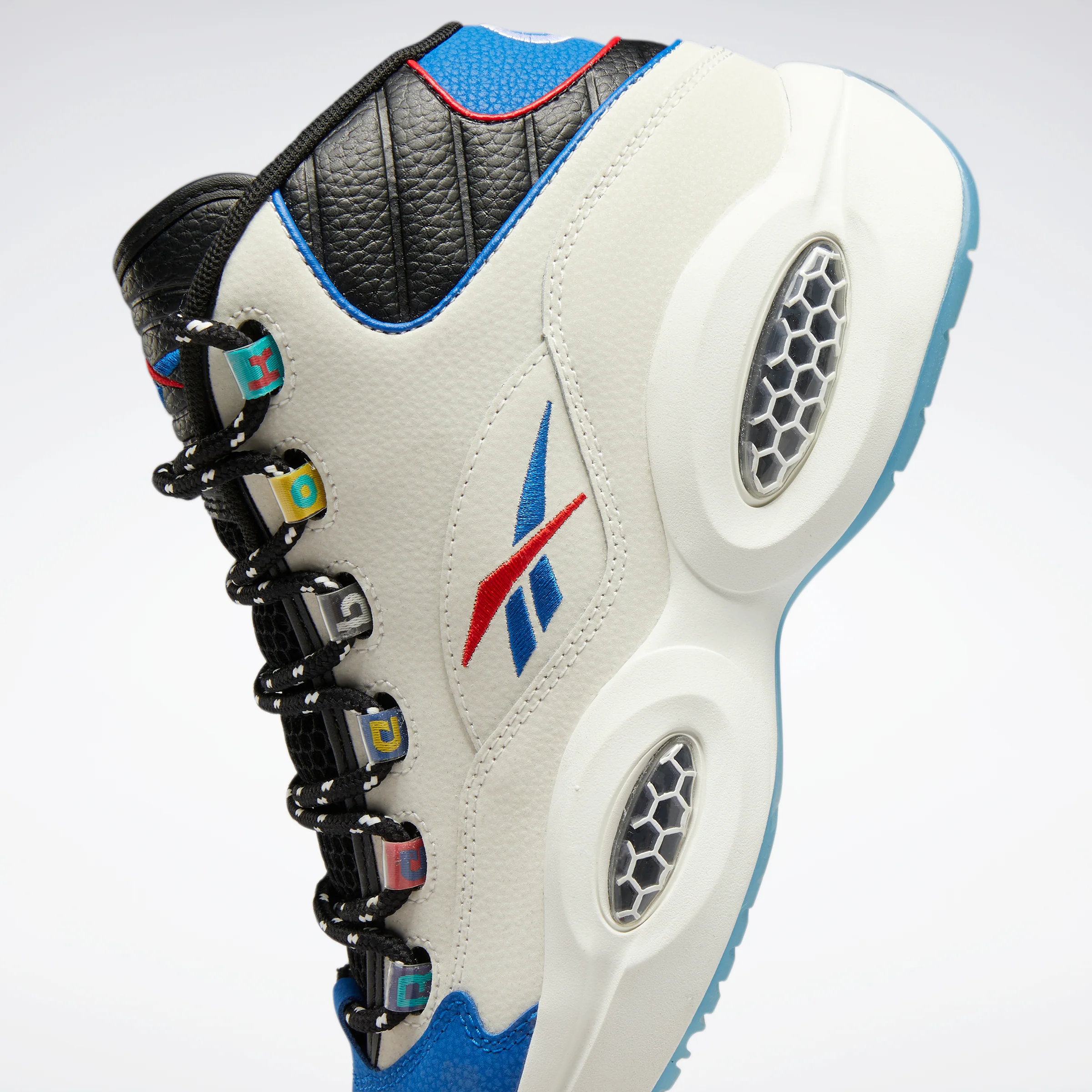 Reebok Footwear Men Question Mid Shoes Chalk/Cblack/Vecblu - Image 7
