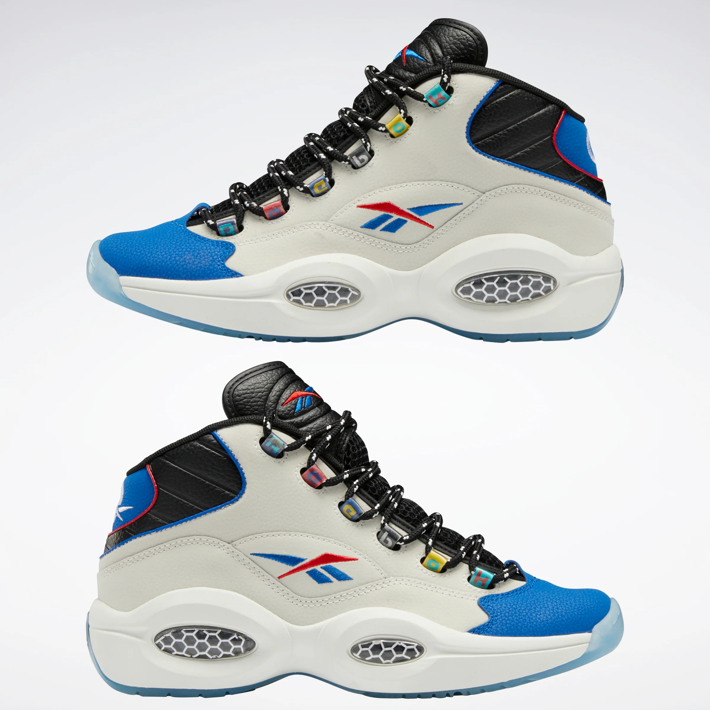 Reebok Footwear Men Question Mid Shoes Chalk/Cblack/Vecblu - Image 9