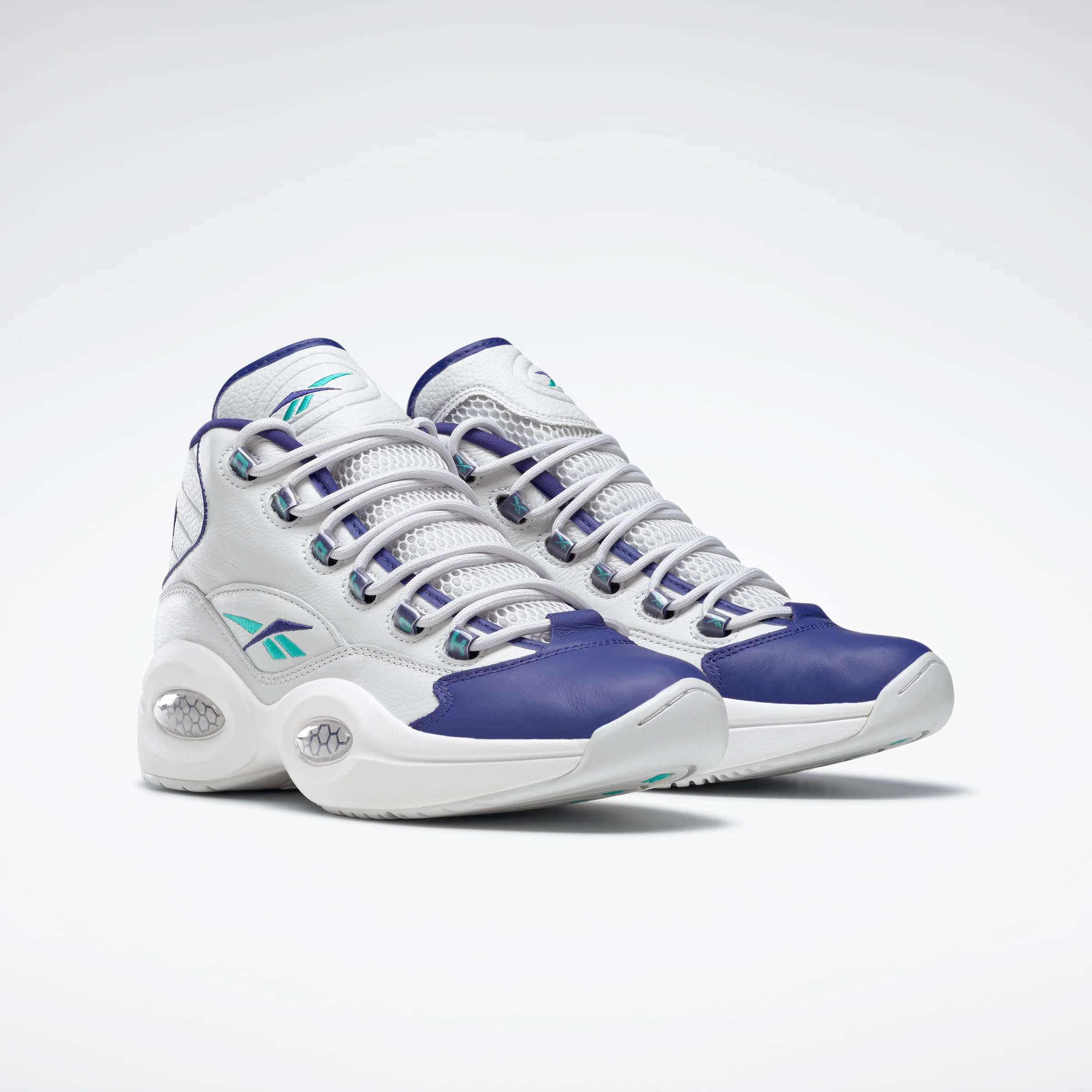 Reebok Footwear Men Question Mid Shoes Cold Grey 1/Bold Purple/Classi - Image 3