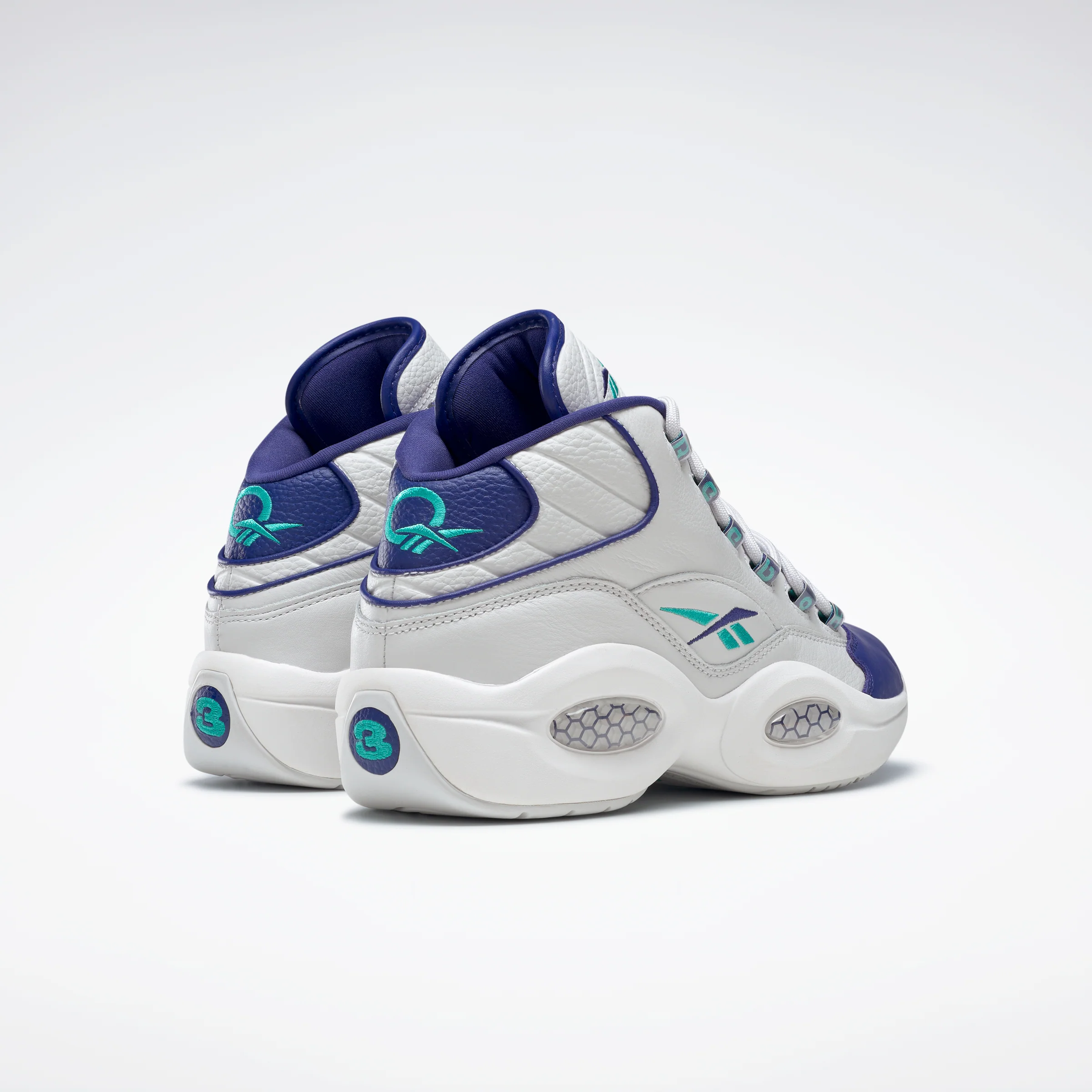 Reebok Footwear Men Question Mid Shoes Cold Grey 1/Bold Purple/Classi - Image 4
