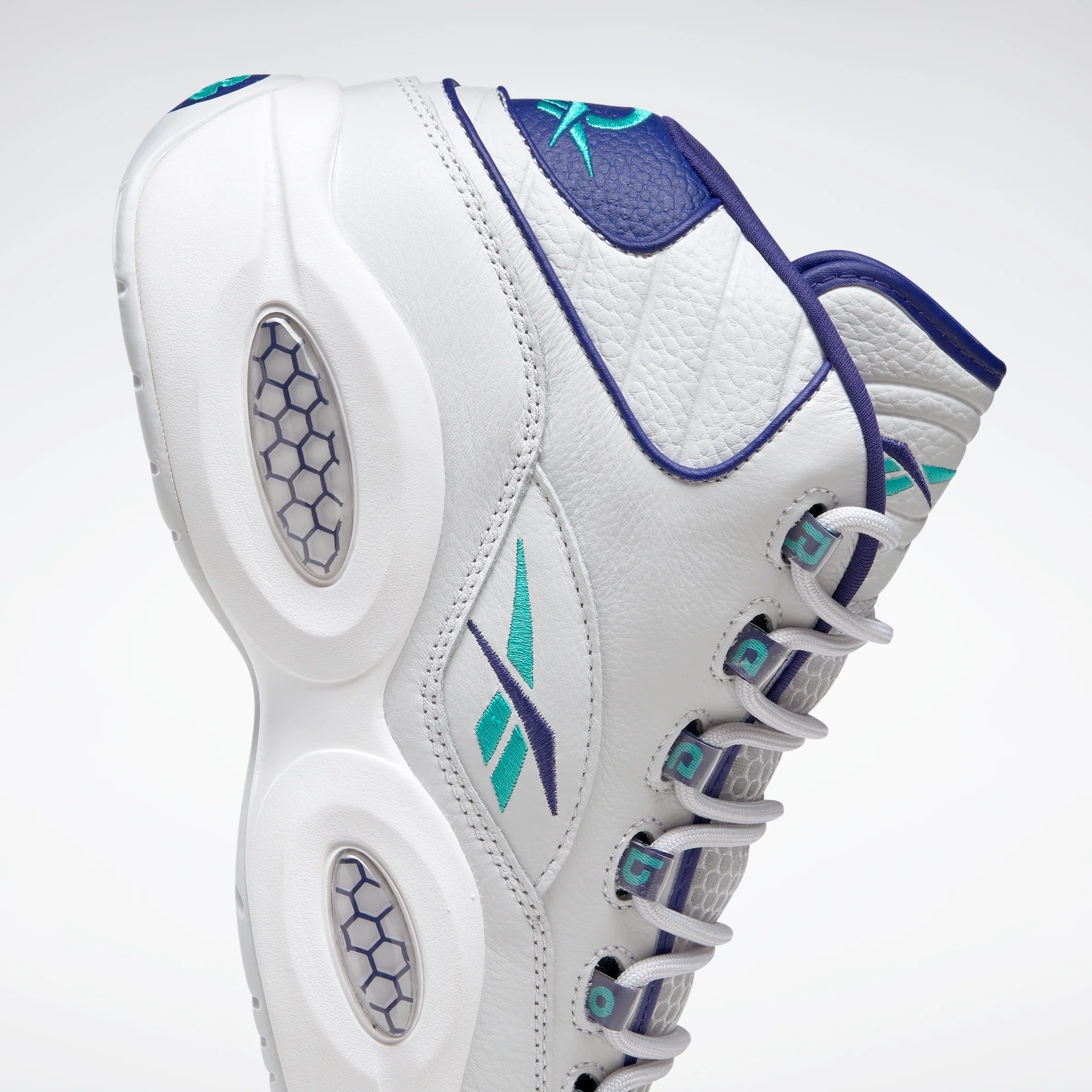 Reebok Footwear Men Question Mid Shoes Cold Grey 1/Bold Purple/Classi - Image 7