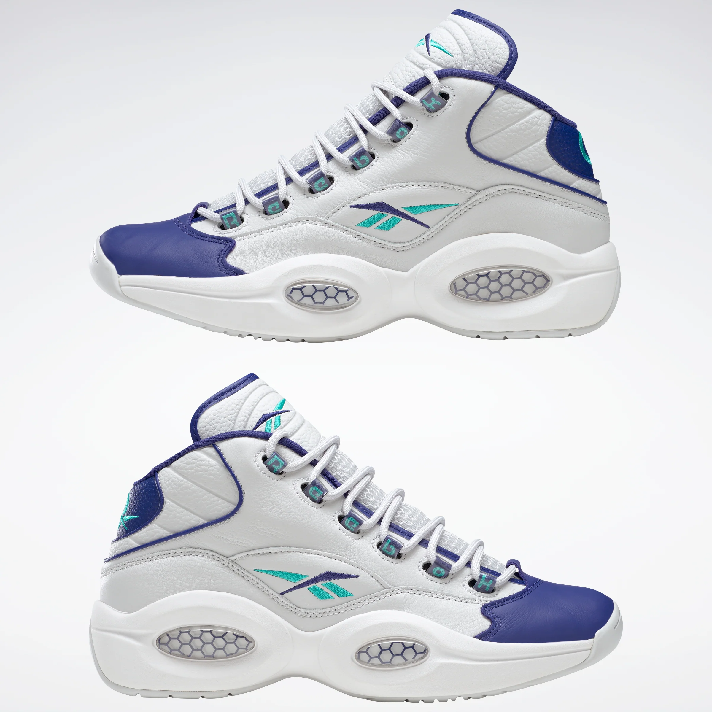 Reebok Footwear Men Question Mid Shoes Cold Grey 1/Bold Purple/Classi - Image 9