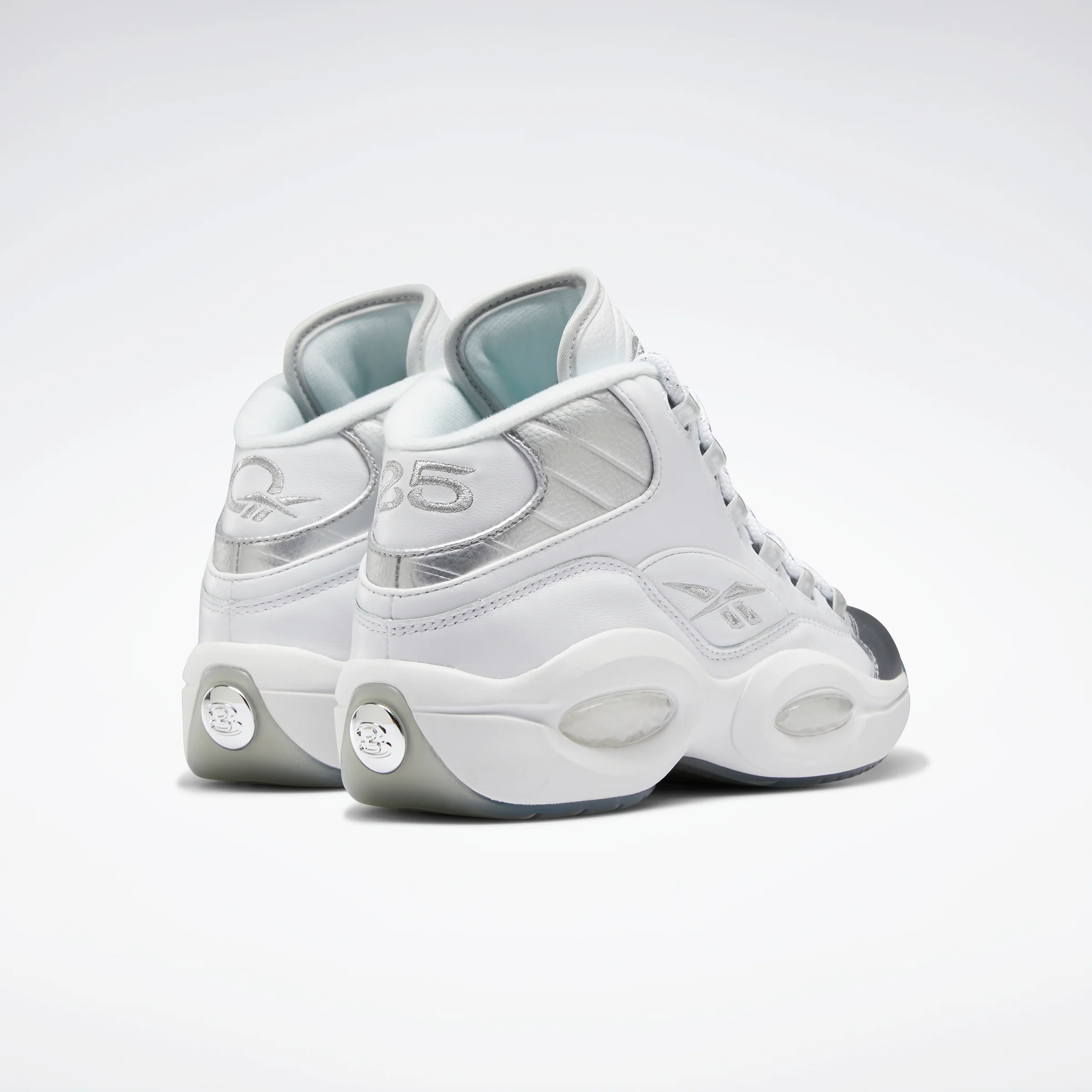 Reebok Footwear Men Question Mid Shoes Ftwwht/Ftwwht/Silvmt - Image 4