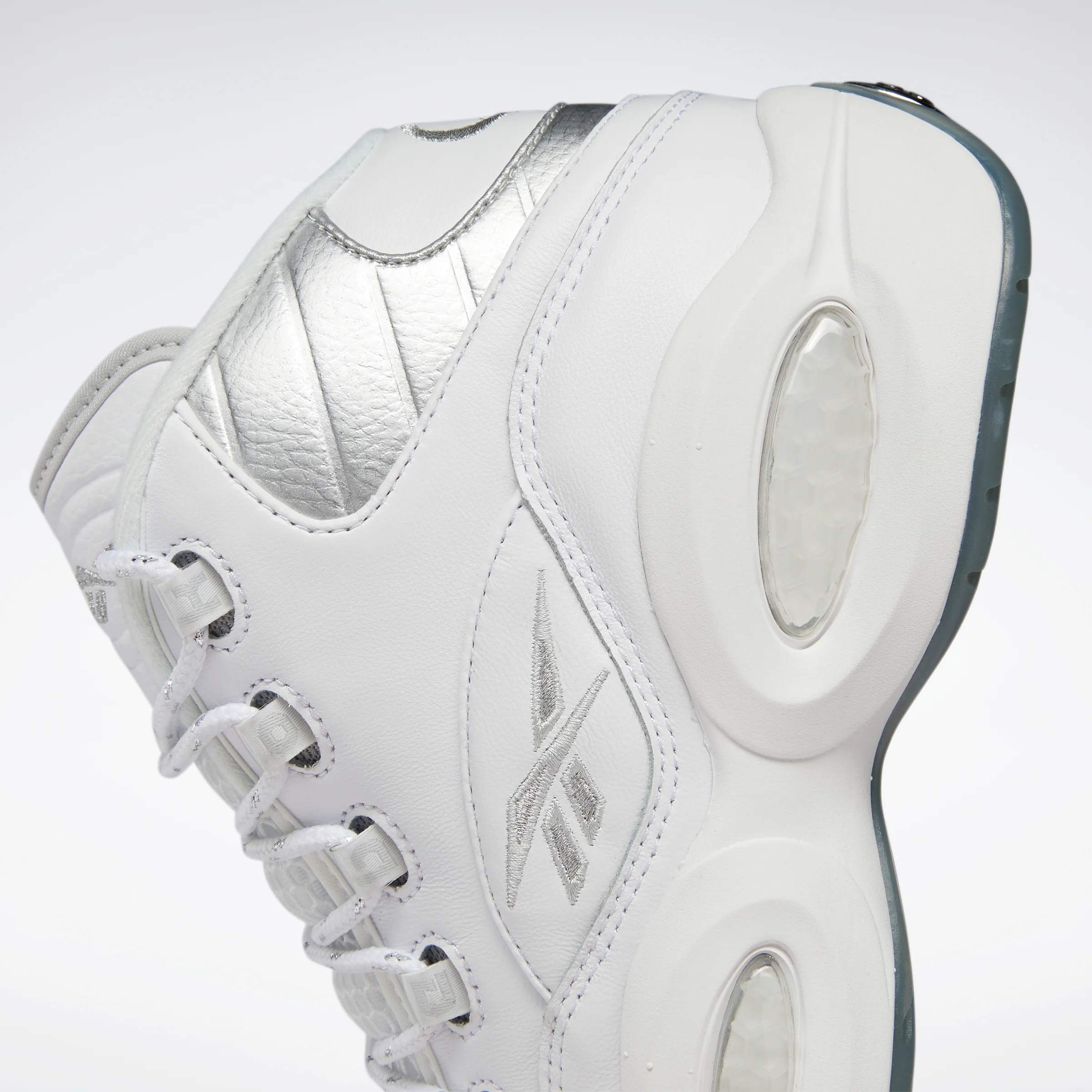 Reebok Footwear Men Question Mid Shoes Ftwwht/Ftwwht/Silvmt - Image 7