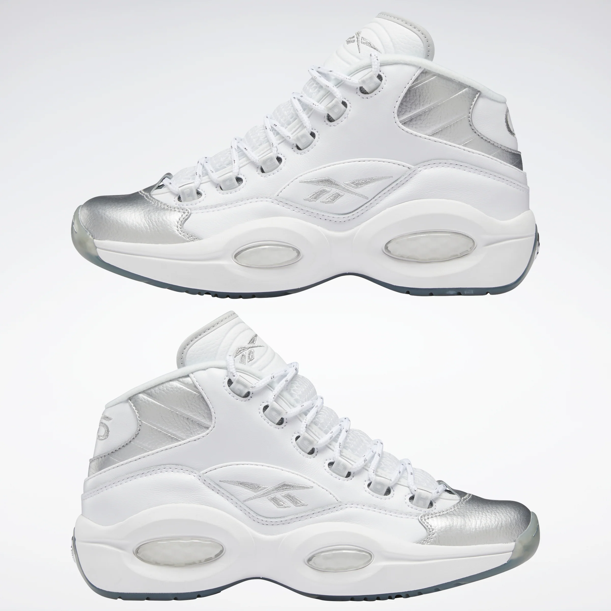 Reebok Footwear Men Question Mid Shoes Ftwwht/Ftwwht/Silvmt - Image 9