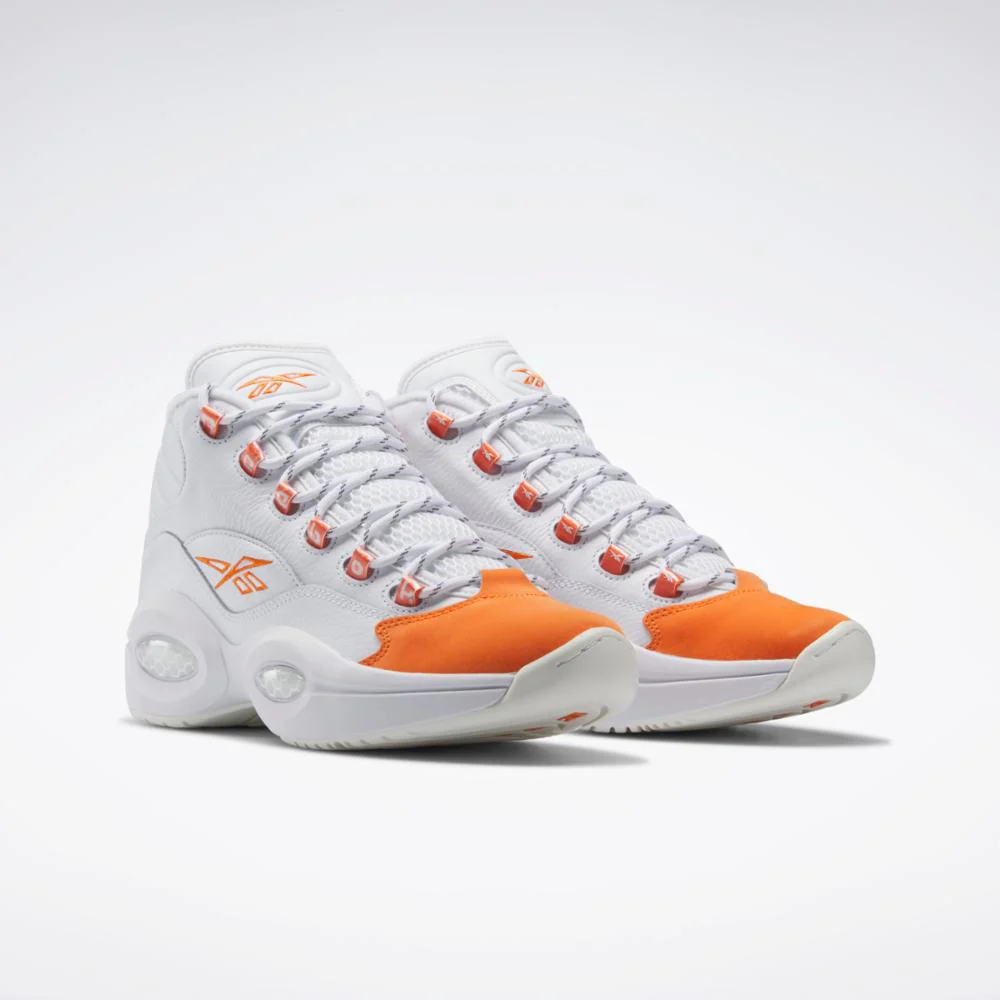 Reebok Footwear Men Question Mid Shoes FTWWHT/SMAORA/CHALK - Image 3