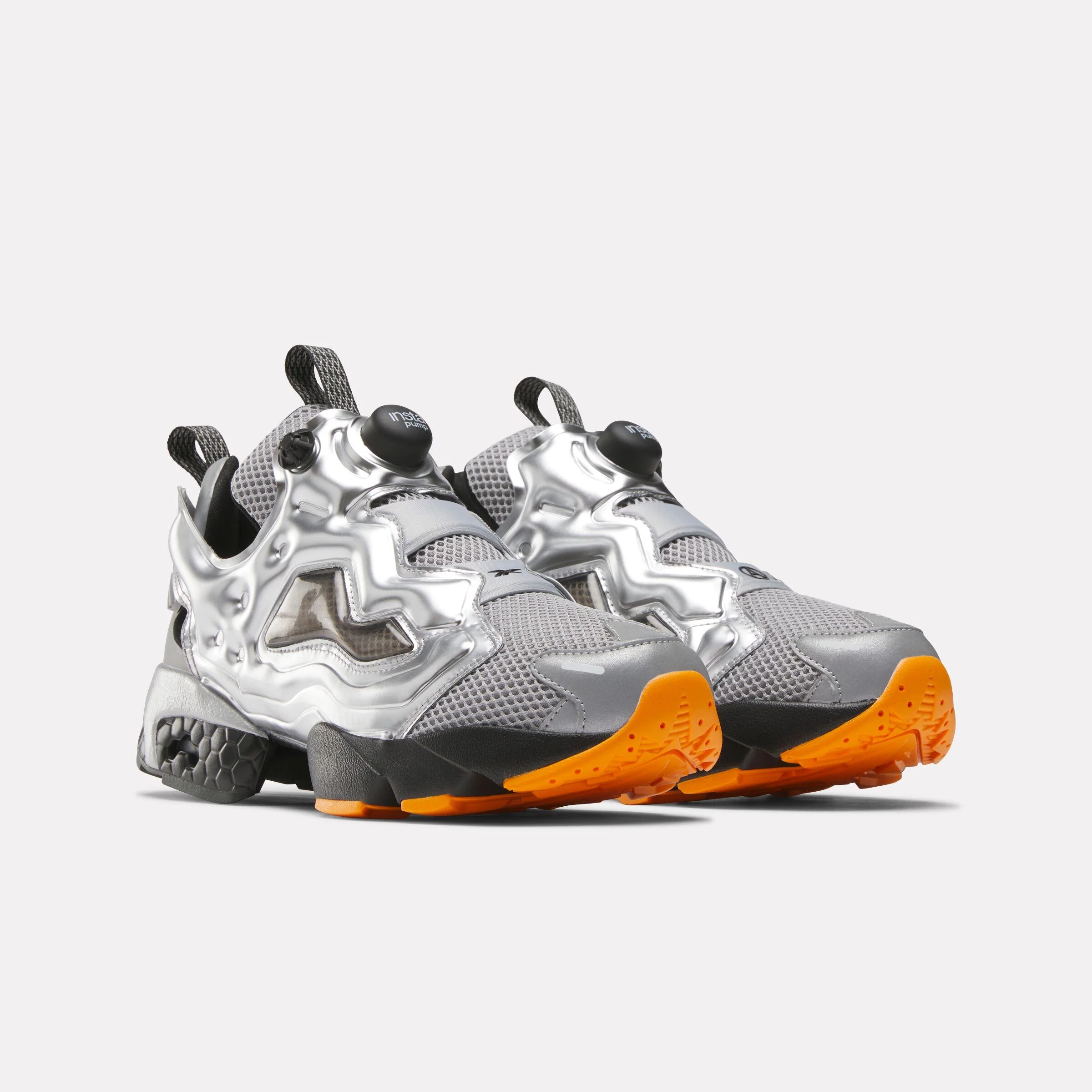 Reebok Footwear Men Reebok x Aries InstaPump Fury 94 Shoes SILVER/BLACK/ORANGE/GREY - Image 2