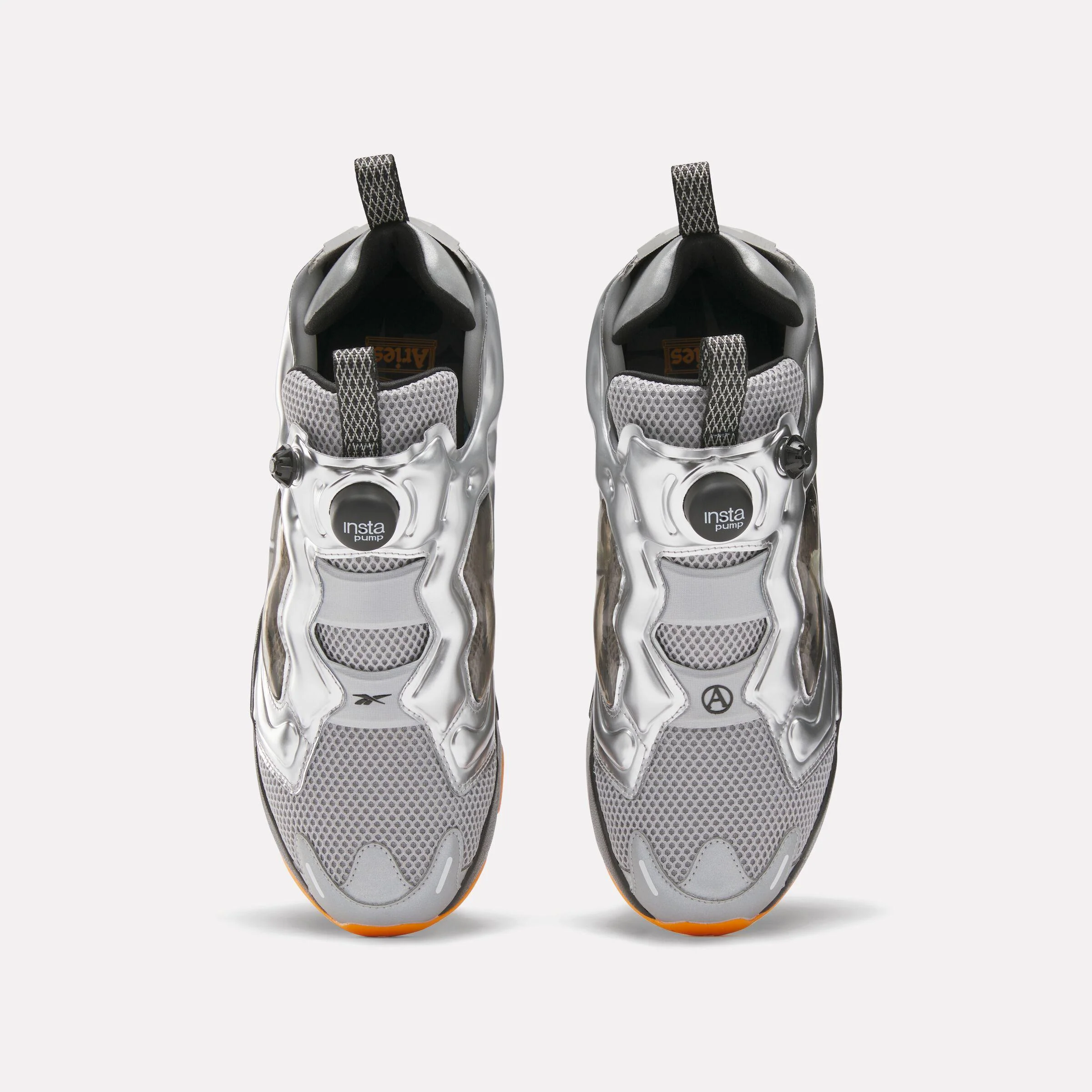 Reebok Footwear Men Reebok x Aries InstaPump Fury 94 Shoes SILVER/BLACK/ORANGE/GREY - Image 6