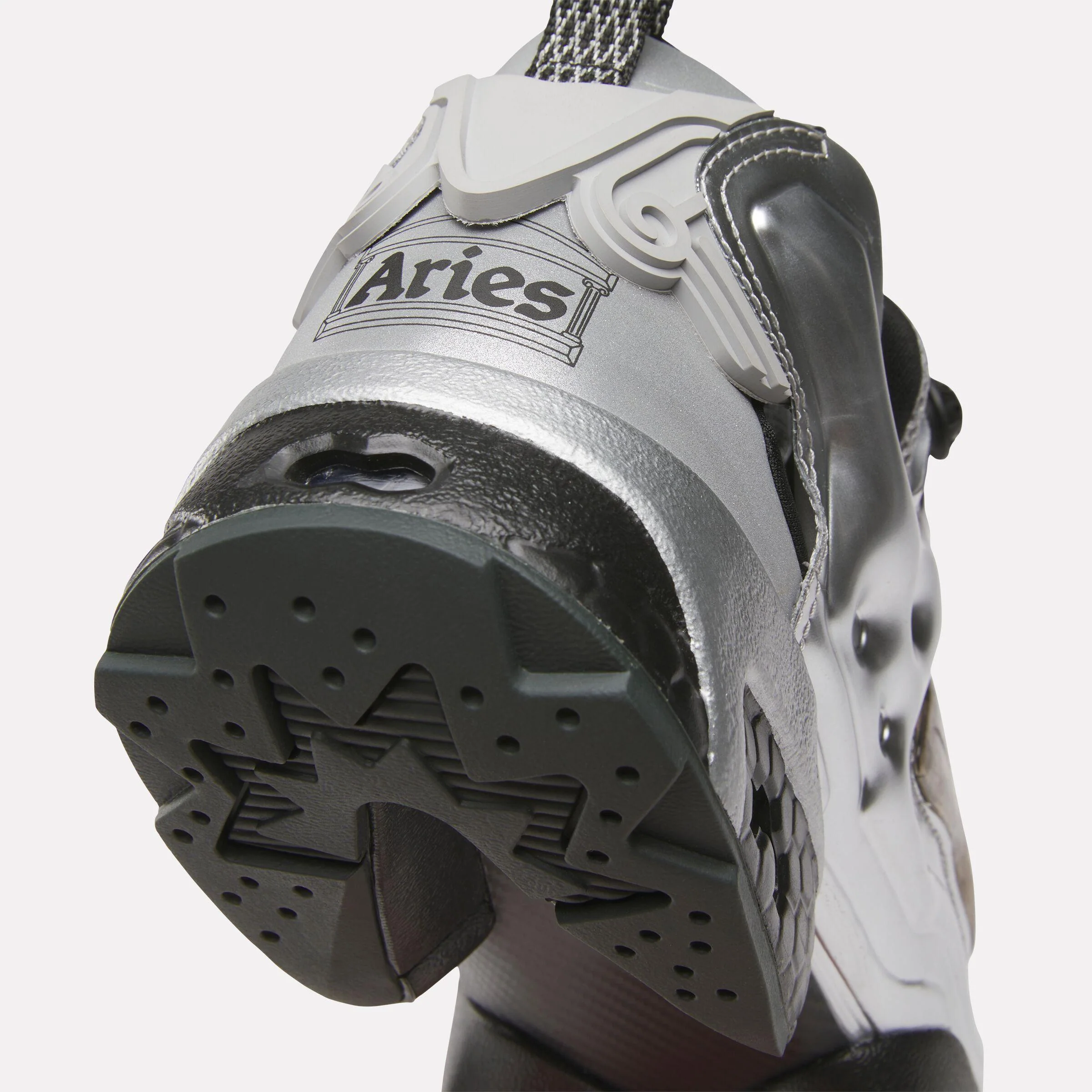Reebok Footwear Men Reebok x Aries InstaPump Fury 94 Shoes SILVER/BLACK/ORANGE/GREY - Image 7