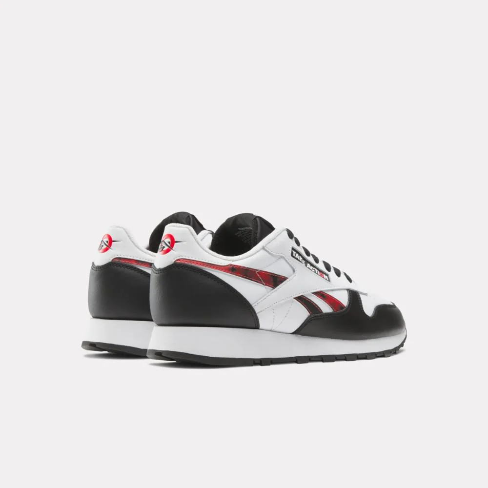 Reebok Footwear Men Reebok x Global Citizen Classic Leather Shoes BLACK/WHITE/RED - Image 3