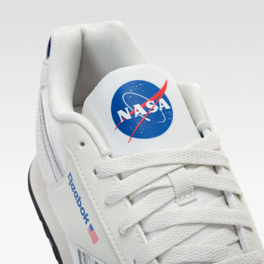 Reebok Footwear Men Reebok x NASA Glide Shoes WHITE/SILVER/RED - Image 7