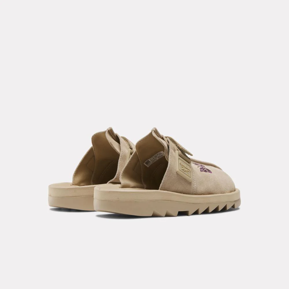 Reebok Footwear Men Reebok x Needles Beatnik Slides CANVAS/EXTM-PURPLE/CANVAS - Image 4