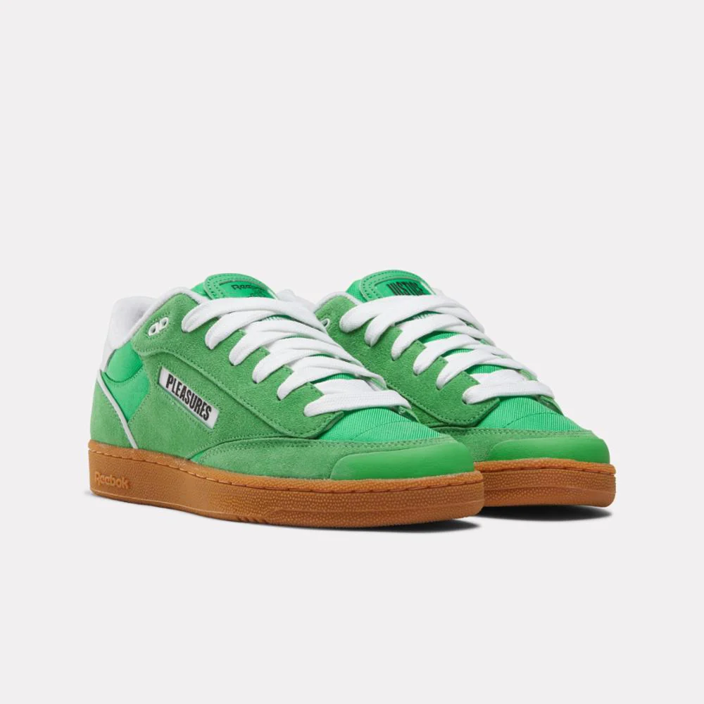 Reebok Footwear Men Reebok x Pleasures Club C Bulc Shoes GREEN - Image 2