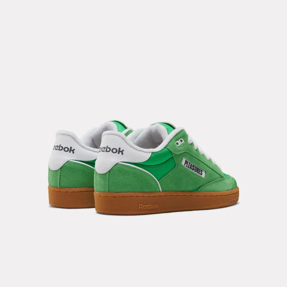 Reebok Footwear Men Reebok x Pleasures Club C Bulc Shoes GREEN - Image 3